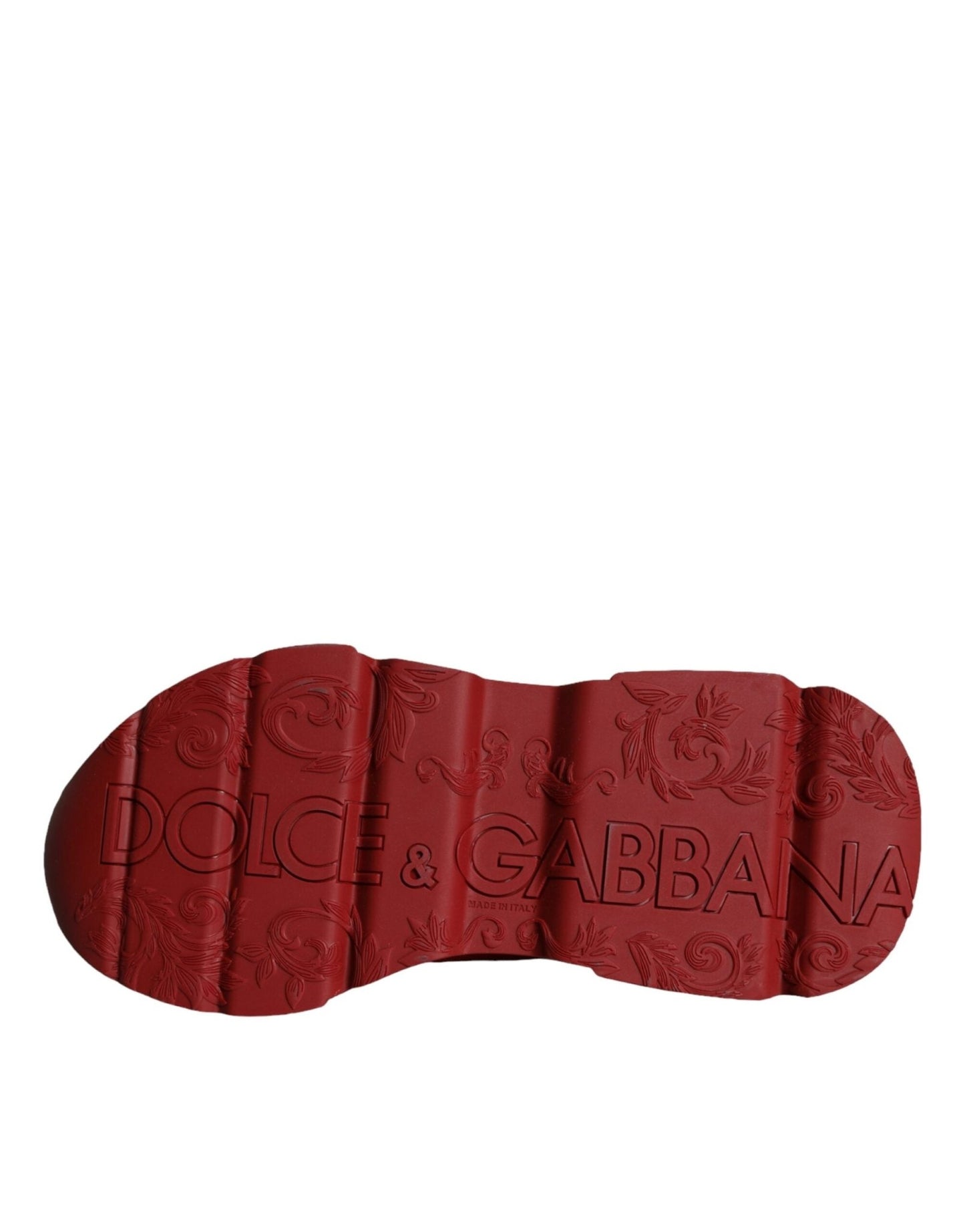 Dolce & Gabbana Red Leather Daymaster Low Top Sneakers Shoes - SMARTMARTNZ