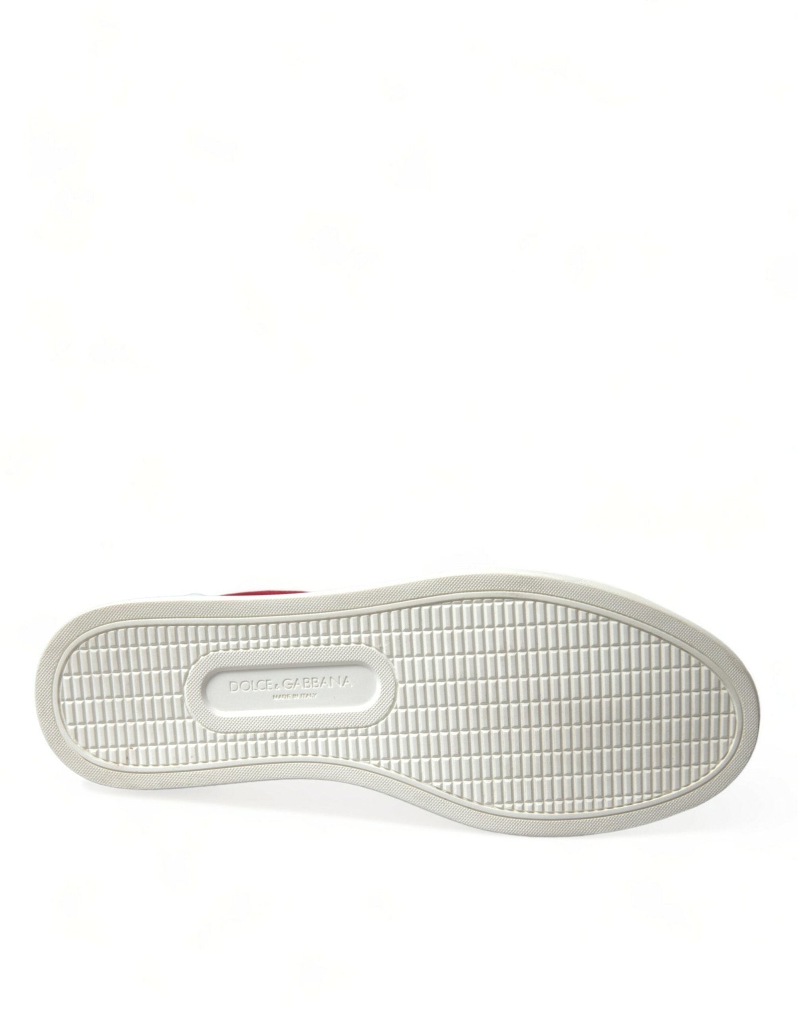 Dolce & Gabbana Red Suede Leather Men Low Top Sneakers Shoes - SMARTMARTNZ