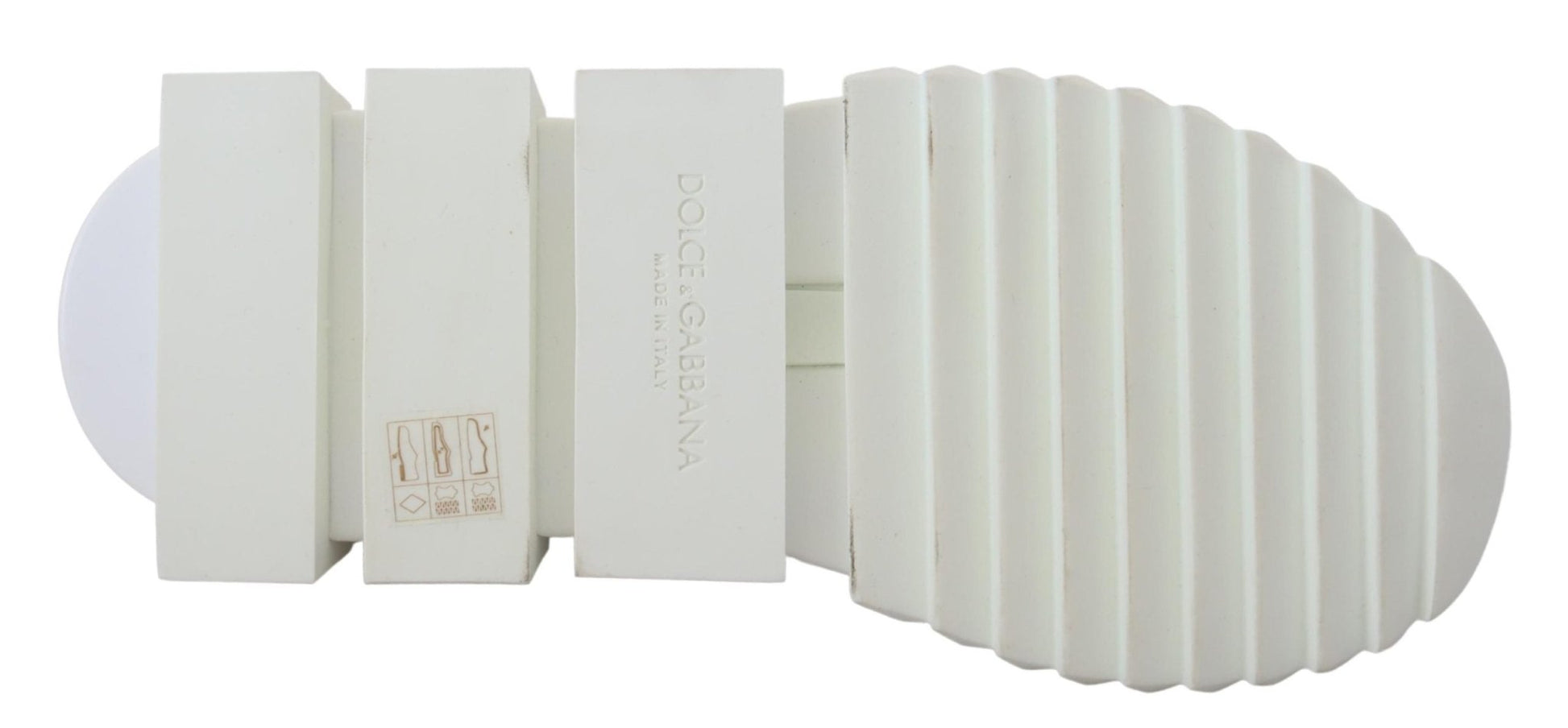 Dolce & Gabbana White Beige Sorrento Sneakers Shoes - SMARTMARTNZ