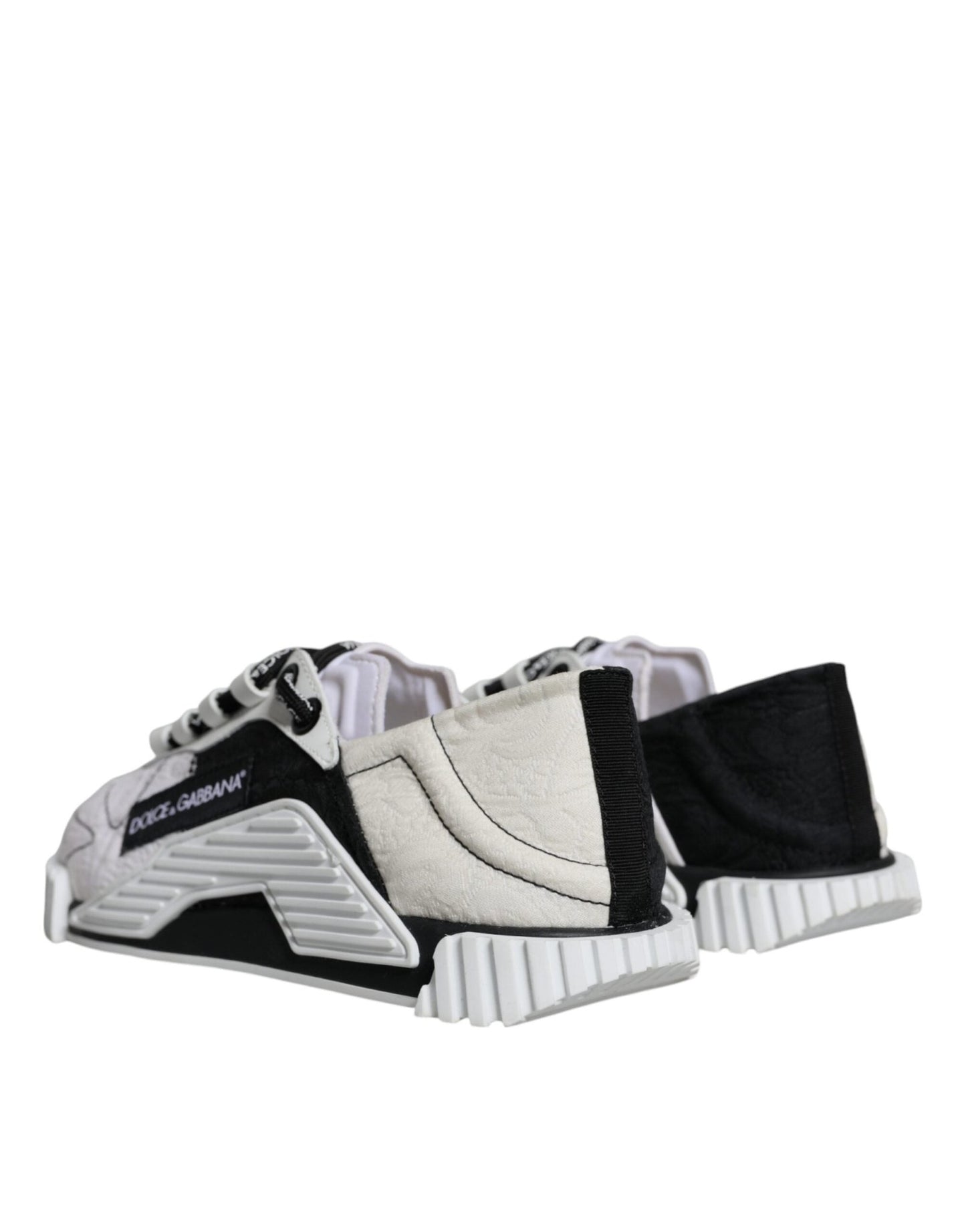 Dolce & Gabbana White Black Low Top NS1 Sneakers Shoes - SMARTMARTNZ