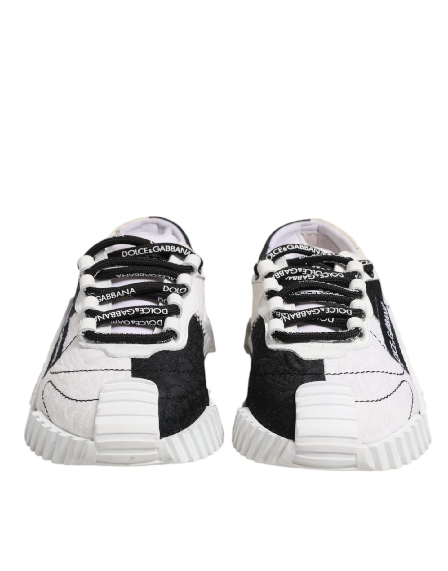 Dolce & Gabbana White Black NS1 Low Top Sneakers Shoes - SMARTMARTNZ