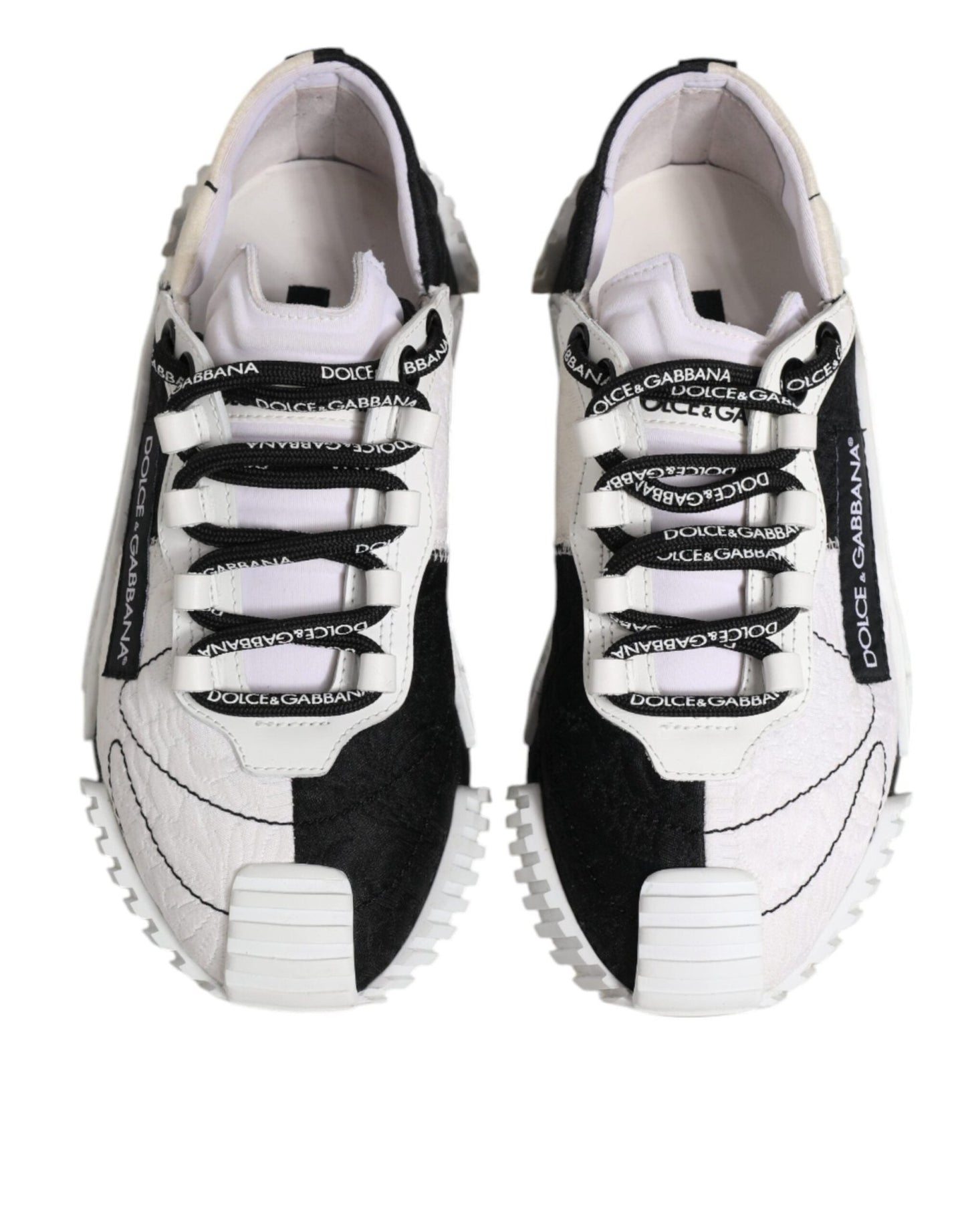 Dolce & Gabbana White Black NS1 Low Top Sneakers Shoes - SMARTMARTNZ