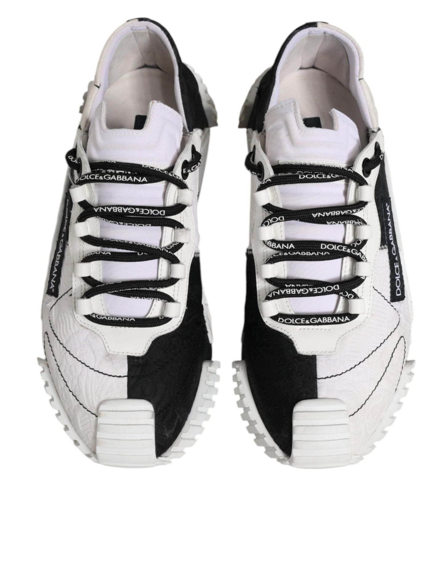 Dolce & Gabbana White Black NS1 Low Top Sneakers Shoes - SMARTMARTNZ