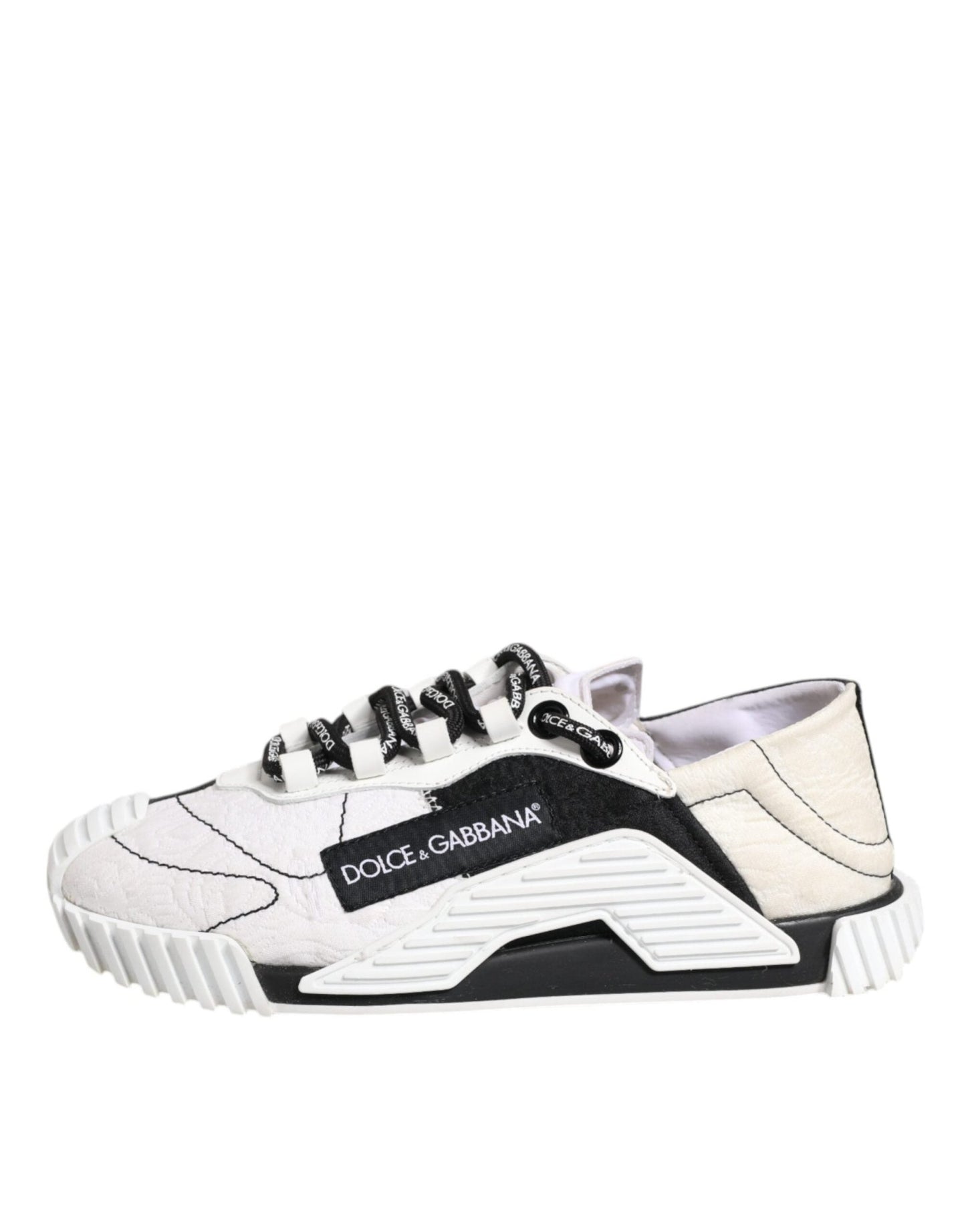 Dolce & Gabbana White Black NS1 Low Top Sneakers Shoes - SMARTMARTNZ