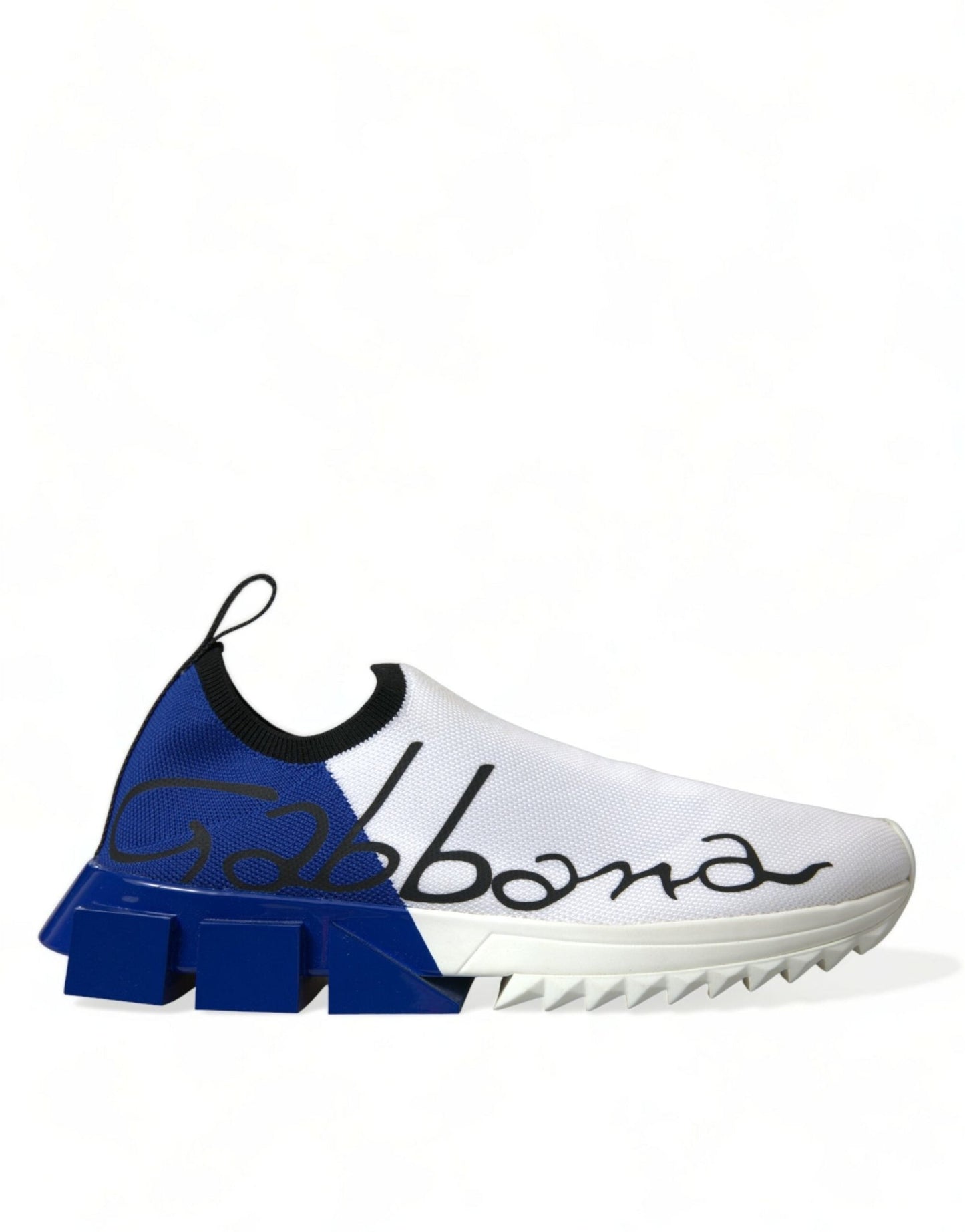 Dolce & Gabbana White Blue Sorrento Low Top Men Casual Sneakers Shoes - SMARTMARTNZ