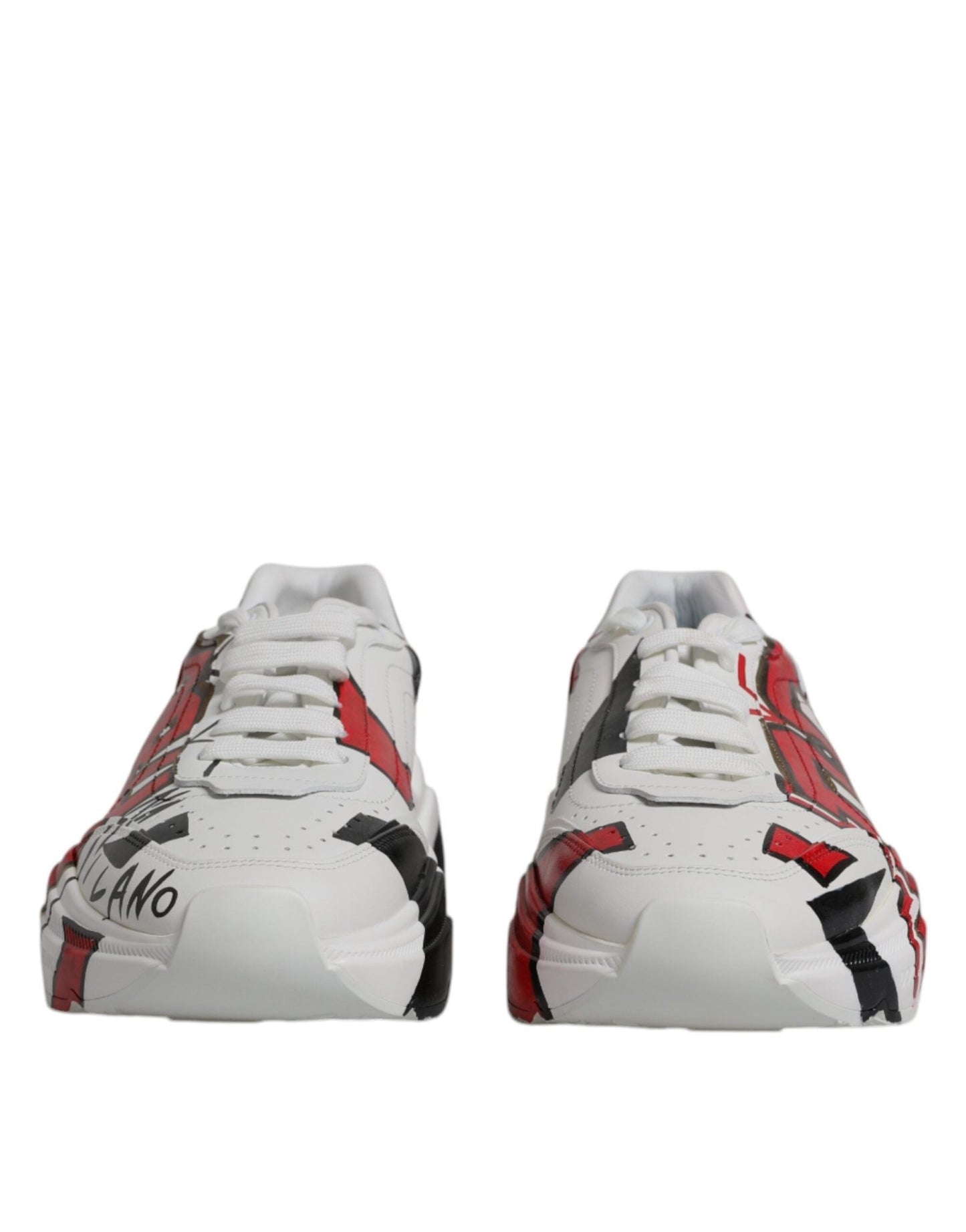 Dolce & Gabbana White Daymaster Hand Painted Sneakers Shoes - SMARTMARTNZ