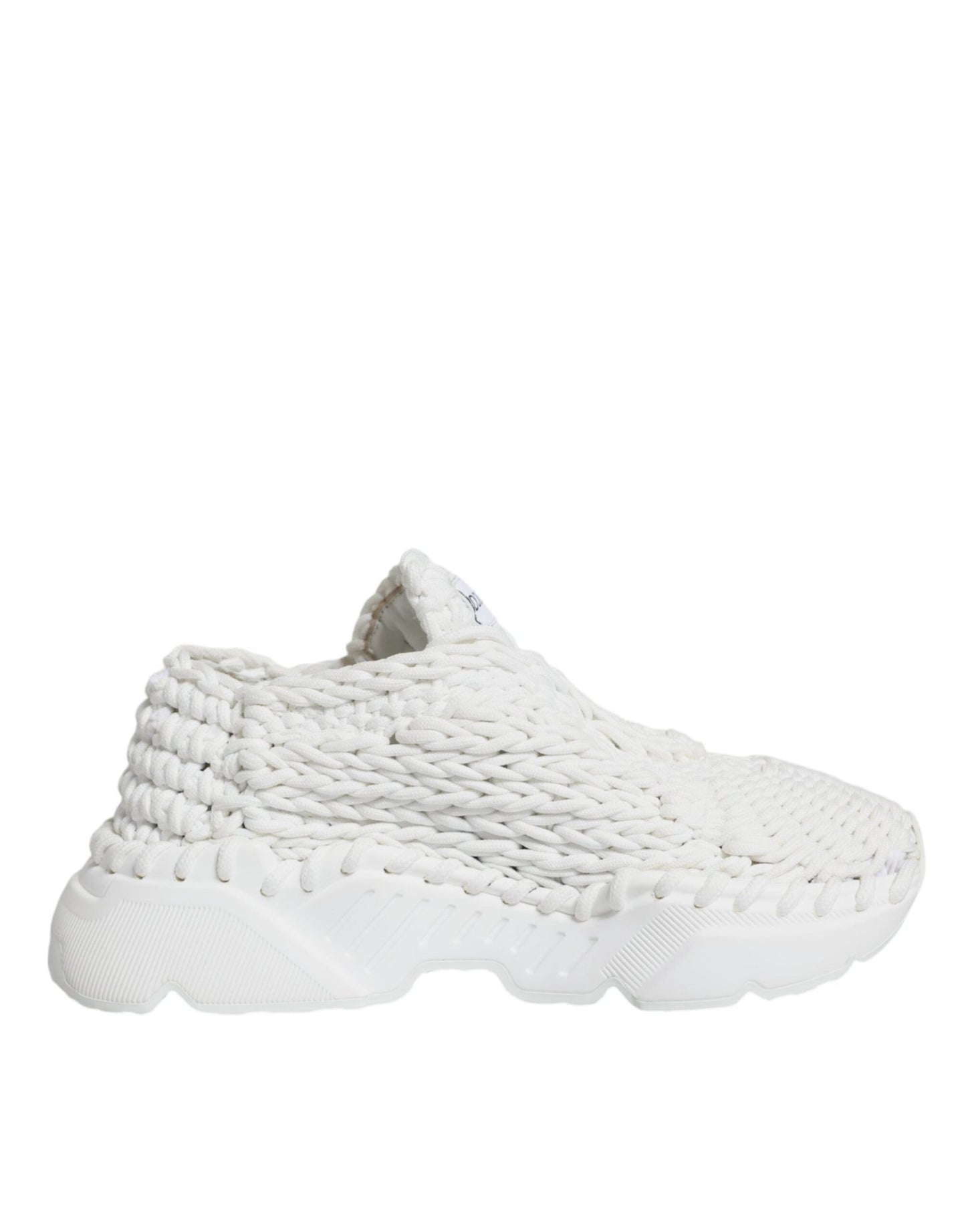 Dolce & Gabbana White Knitted Daymaster Sneakers Shoes - SMARTMARTNZ