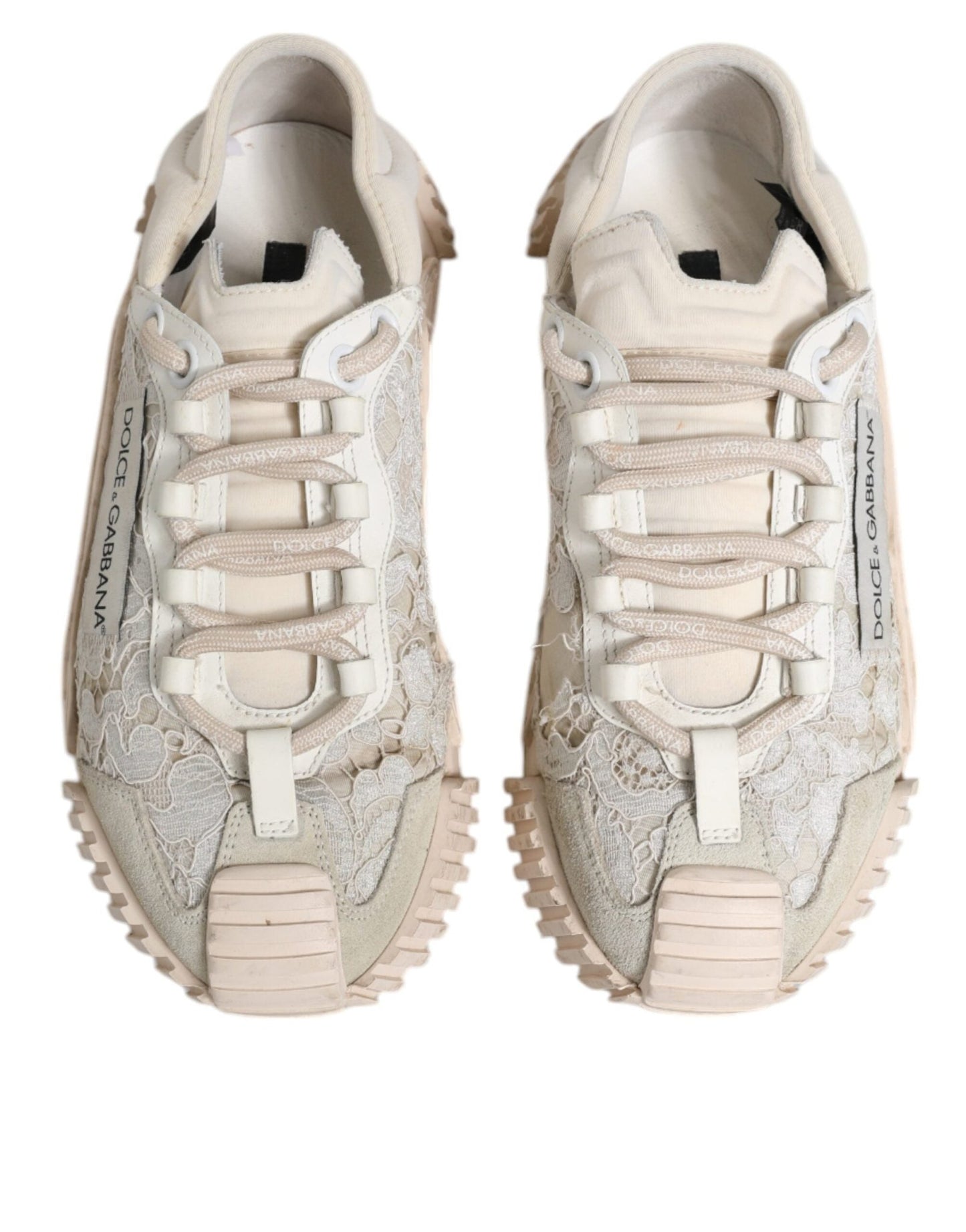 Dolce & Gabbana White Lace NS1 Low Top Sneaker Sports Shoes - SMARTMARTNZ