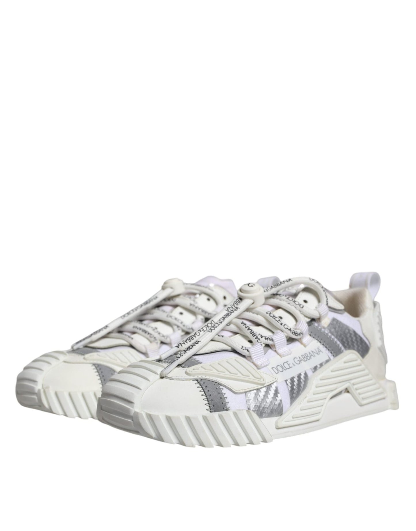 Dolce & Gabbana White Lace Up Low Top NS1 Sneakers Shoes - SMARTMARTNZ