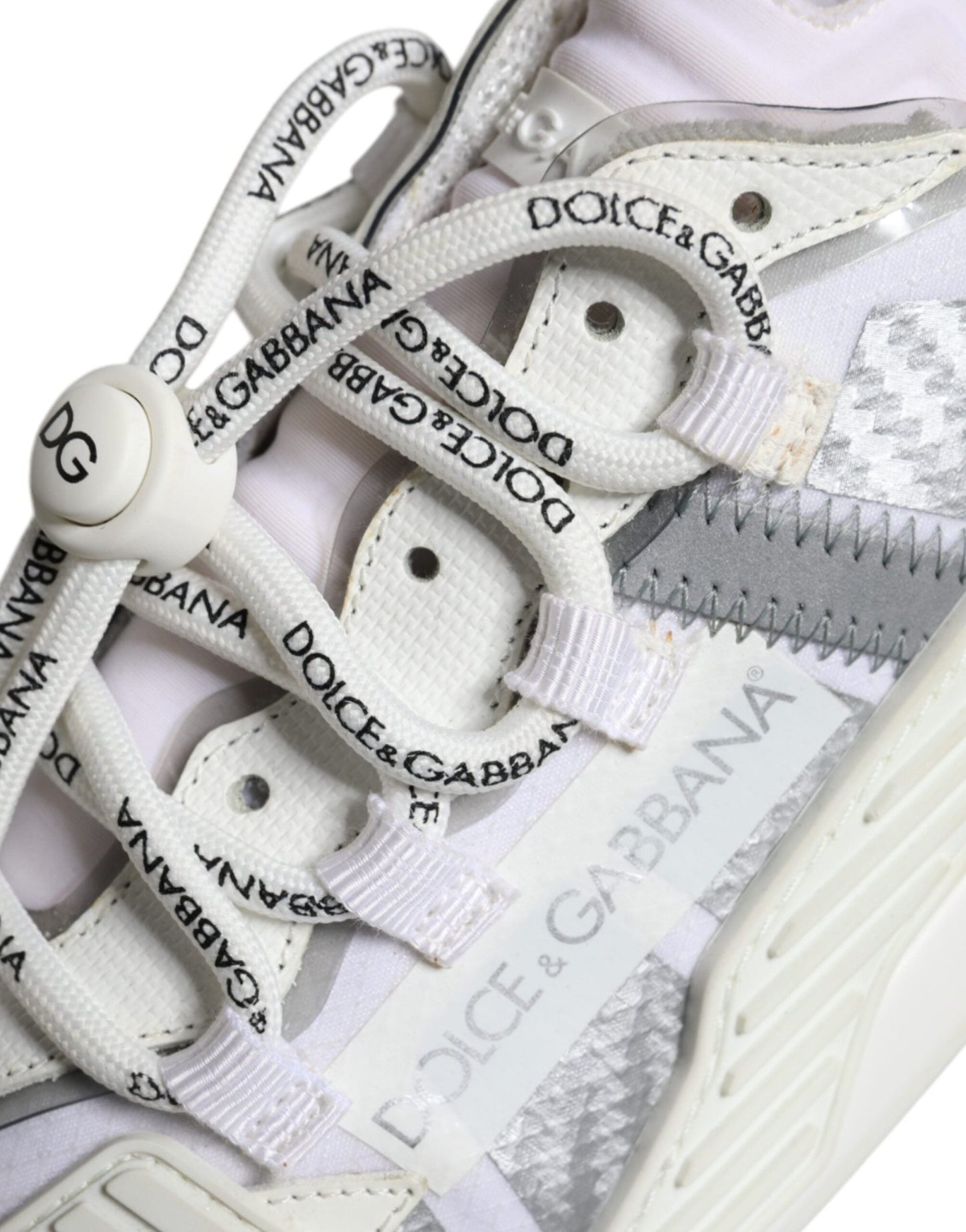 Dolce & Gabbana White Lace Up Low Top NS1 Sneakers Shoes - SMARTMARTNZ