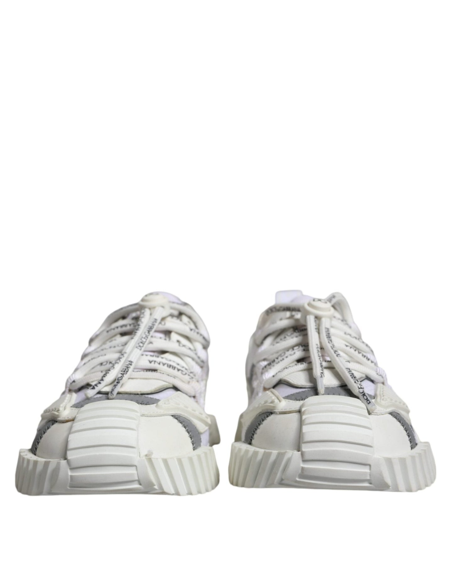 Dolce & Gabbana White Lace Up Low Top NS1 Sneakers Shoes - SMARTMARTNZ