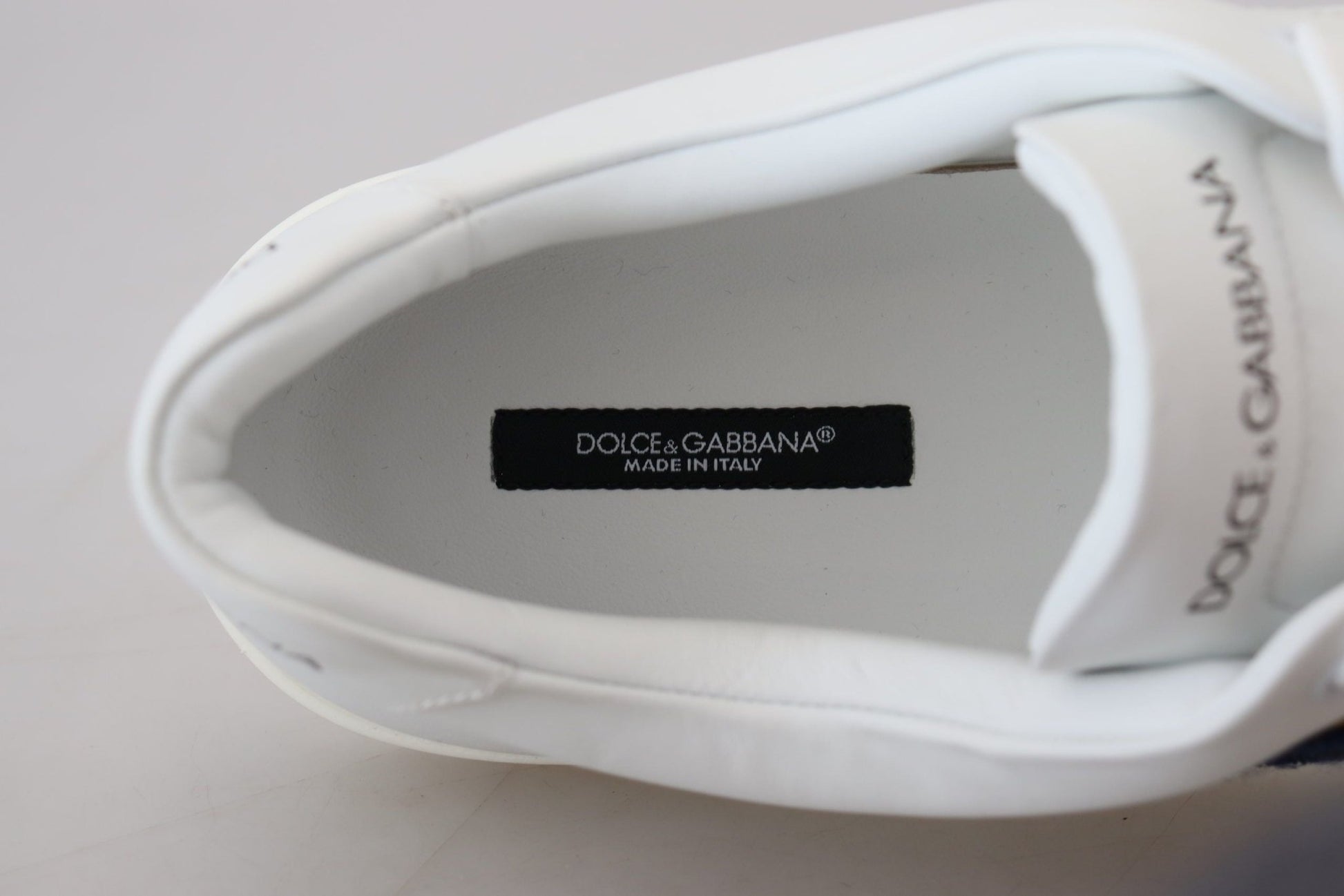 Dolce & Gabbana White Leather DG Logo Casual Sneakers Shoes - SMARTMARTNZ