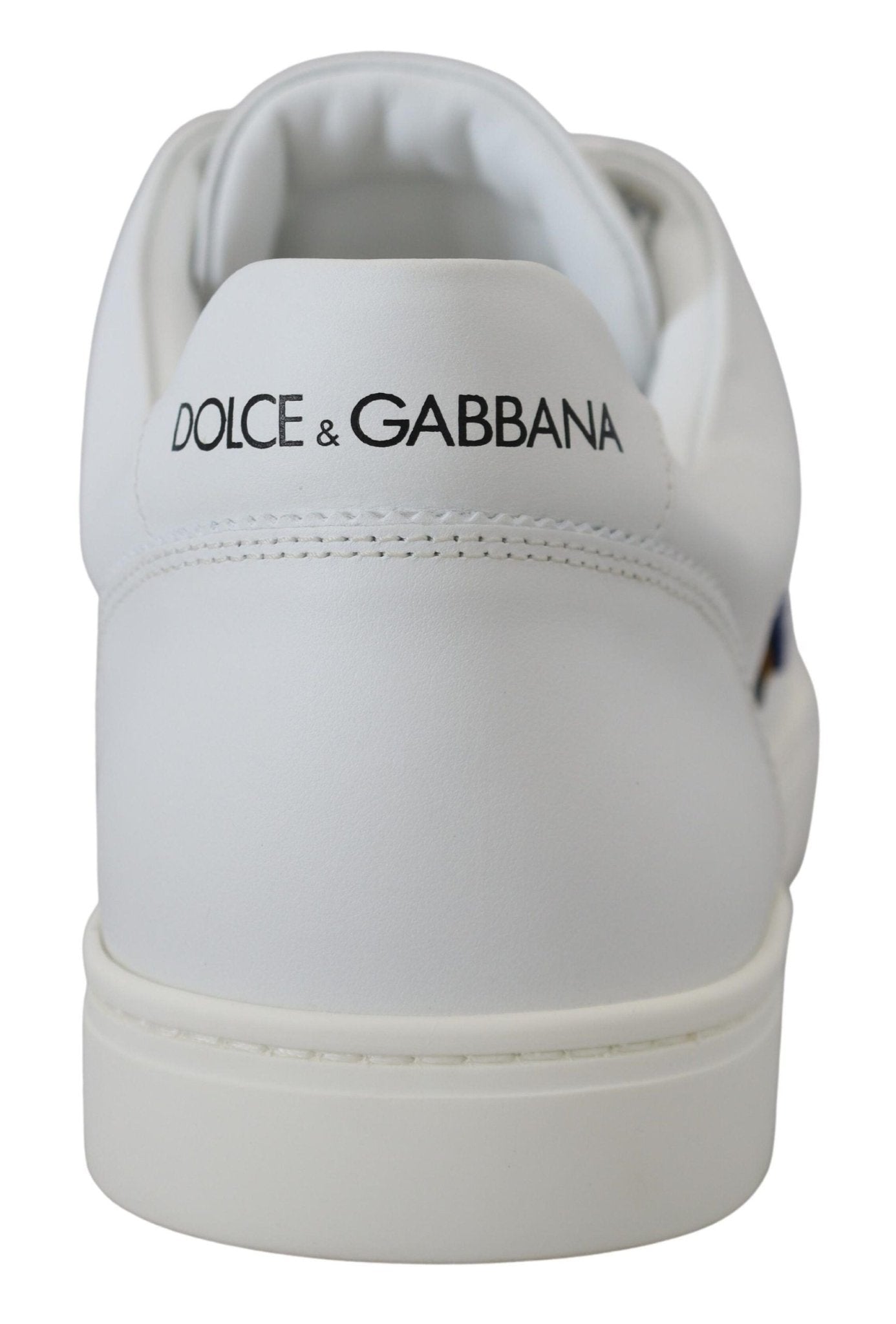 Dolce & Gabbana White Leather DG Logo Casual Sneakers Shoes - SMARTMARTNZ