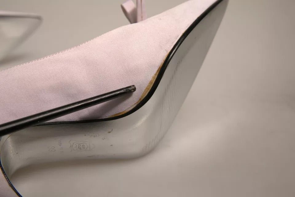 Dolce & Gabbana White Leather High Heels Women Pumps Shoes - SMARTMARTNZ