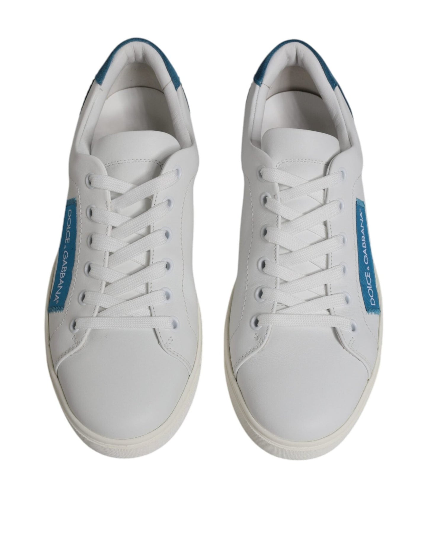 Dolce & Gabbana White London Calf Leather Sneakers Shoes - SMARTMARTNZ