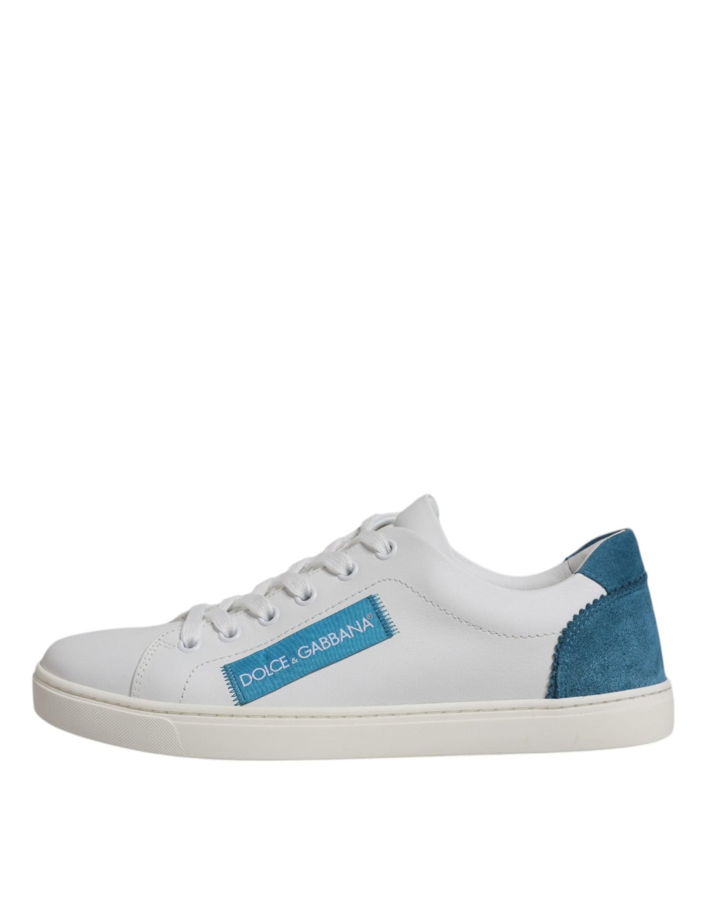 Dolce & Gabbana White London Calf Leather Sneakers Shoes - SMARTMARTNZ