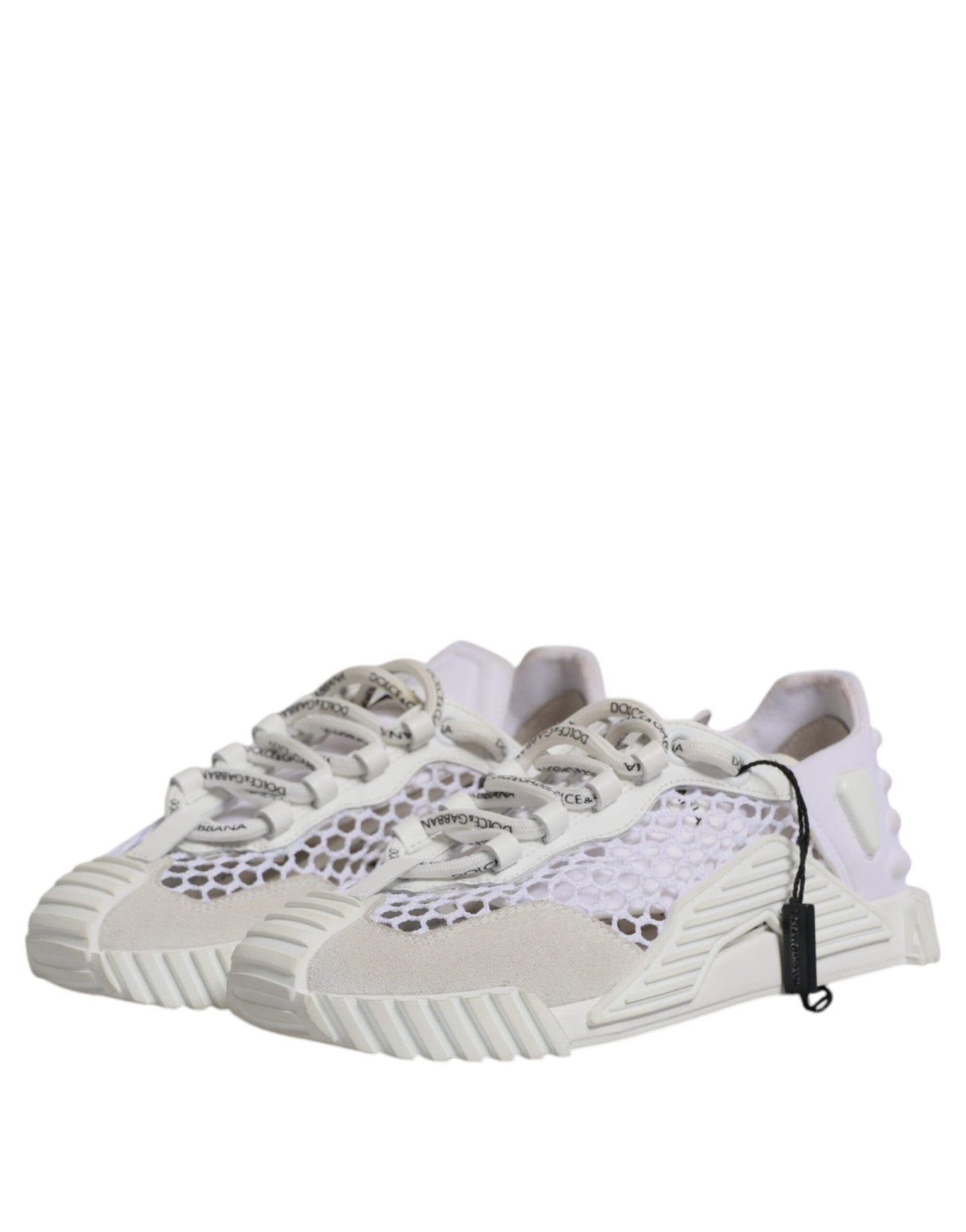 Dolce & Gabbana White Mesh NS1 Low Top Sports Sneaker Shoes - SMARTMARTNZ