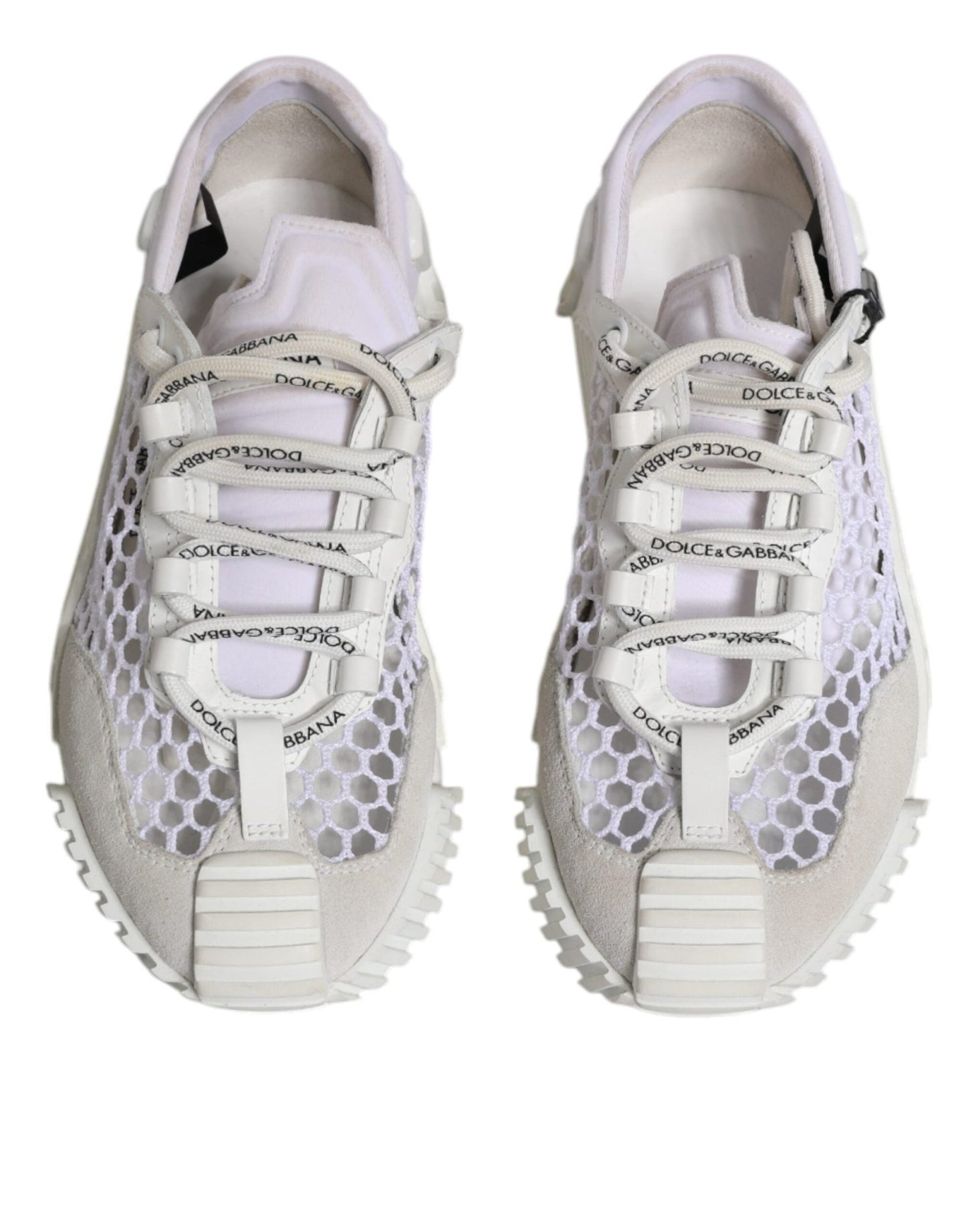 Dolce & Gabbana White Mesh NS1 Low Top Sports Sneaker Shoes - SMARTMARTNZ