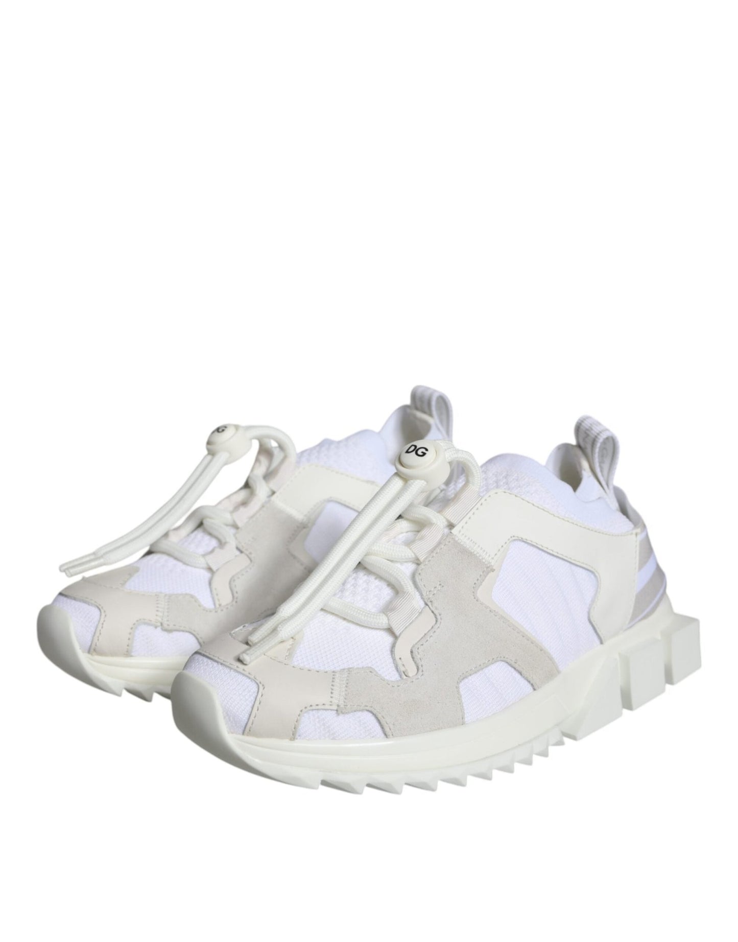 Dolce & Gabbana White Mesh Sorrento Trekking Sneakers Shoes - SMARTMARTNZ