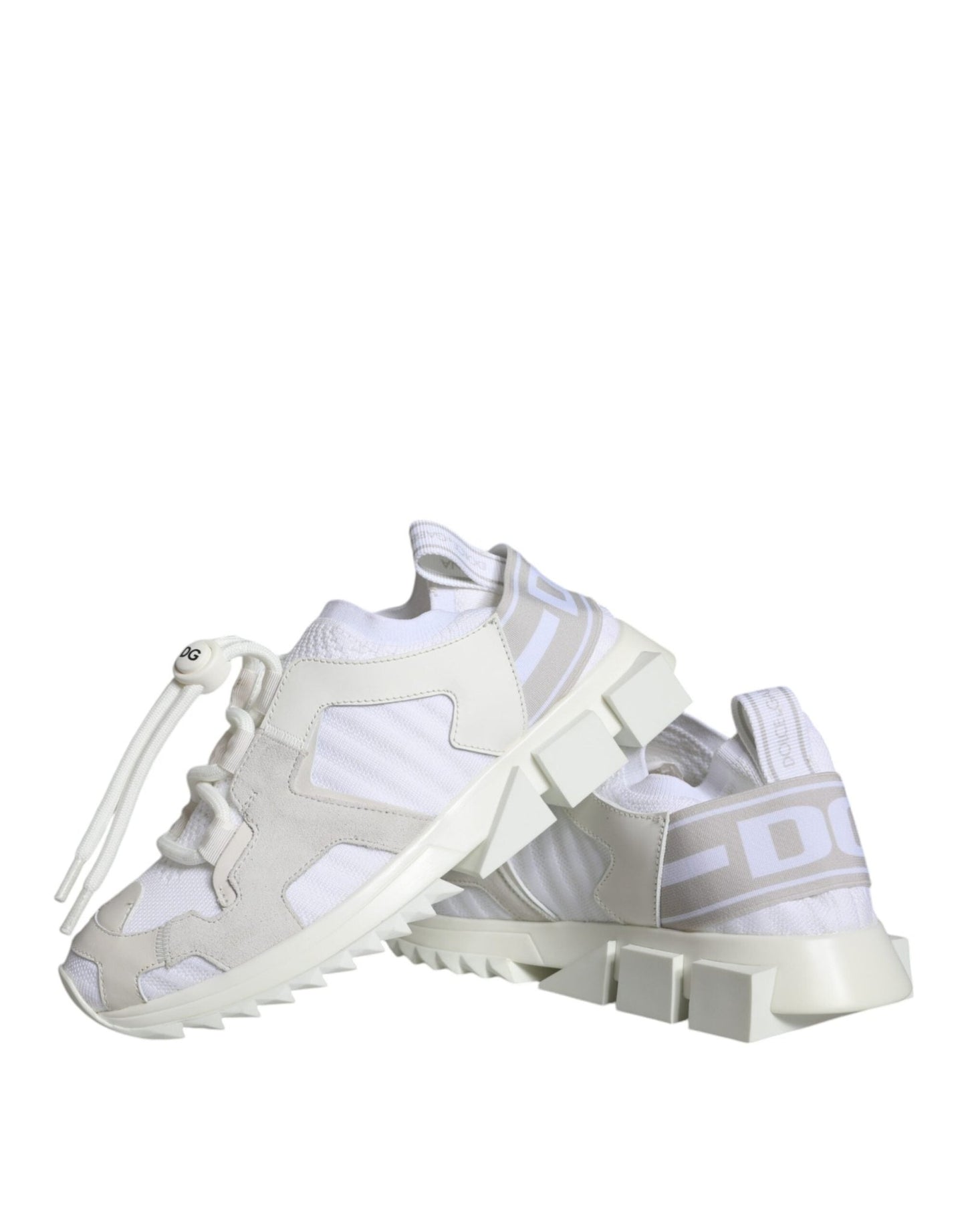 Dolce & Gabbana White Mesh Sorrento Trekking Sneakers Shoes - SMARTMARTNZ