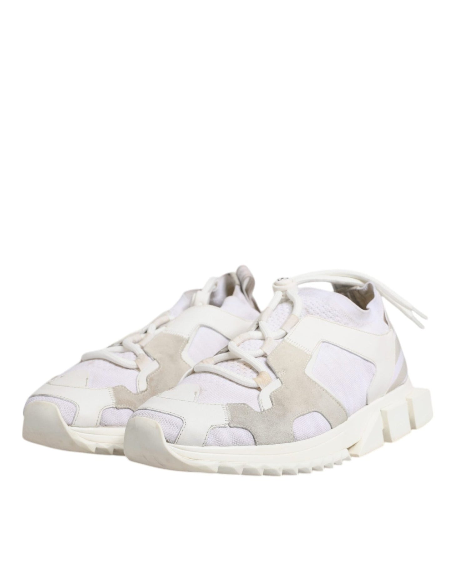 Dolce & Gabbana White Mesh Sorrento Trekking Sneakers Shoes - SMARTMARTNZ