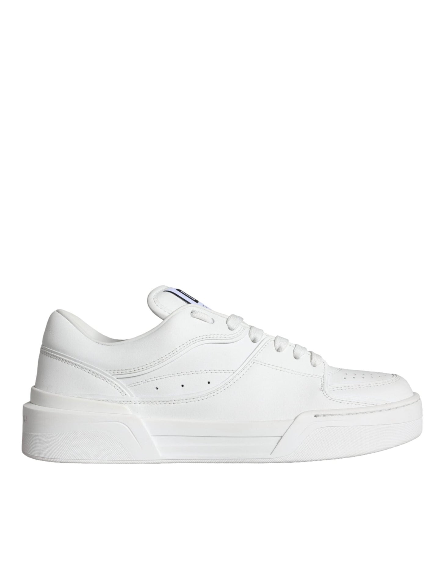 Dolce & Gabbana White Miami Leather Low Top Sneakers Shoes - SMARTMARTNZ