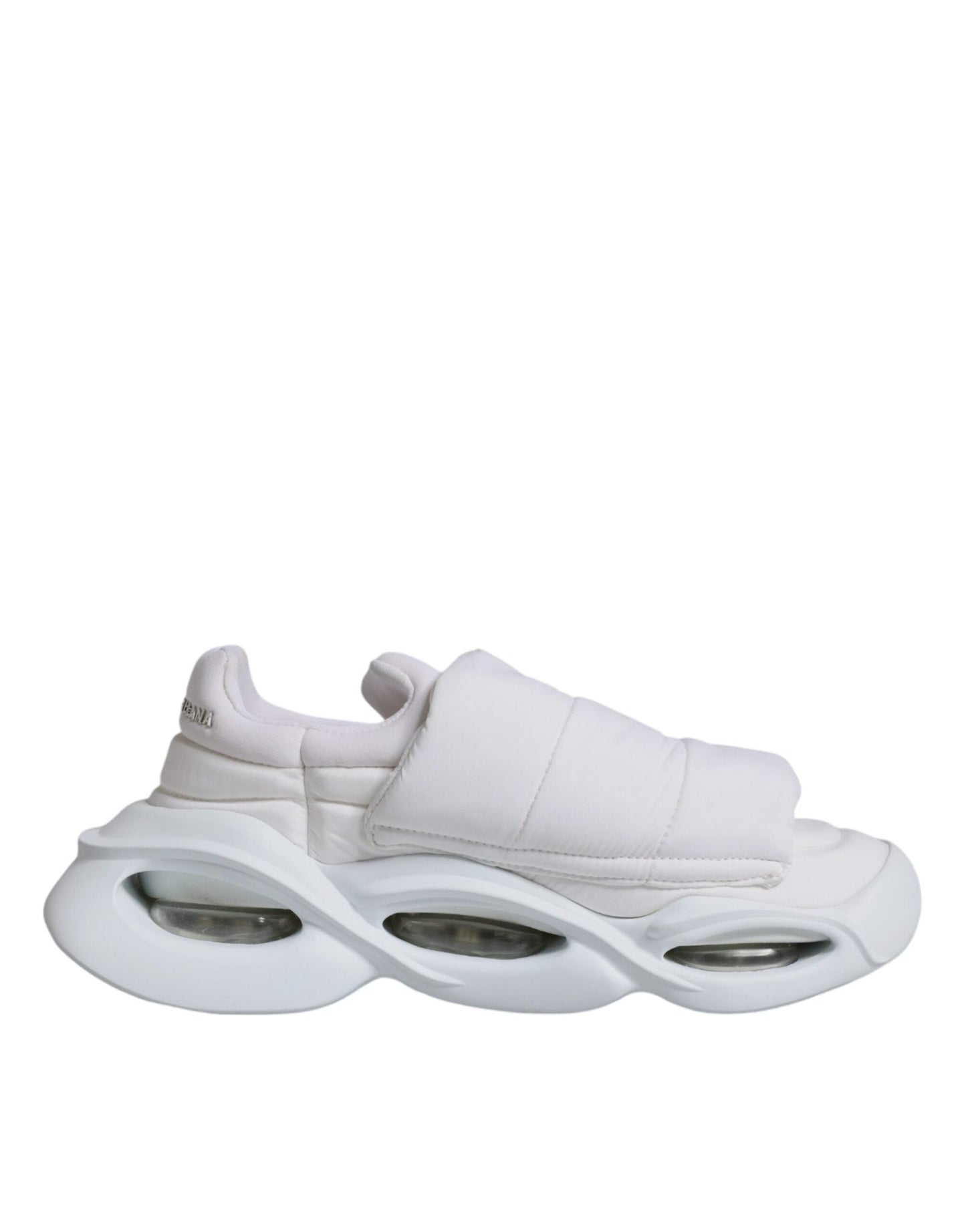 Dolce & Gabbana White Padded Fabric Low Top Sneakers Shoes - SMARTMARTNZ