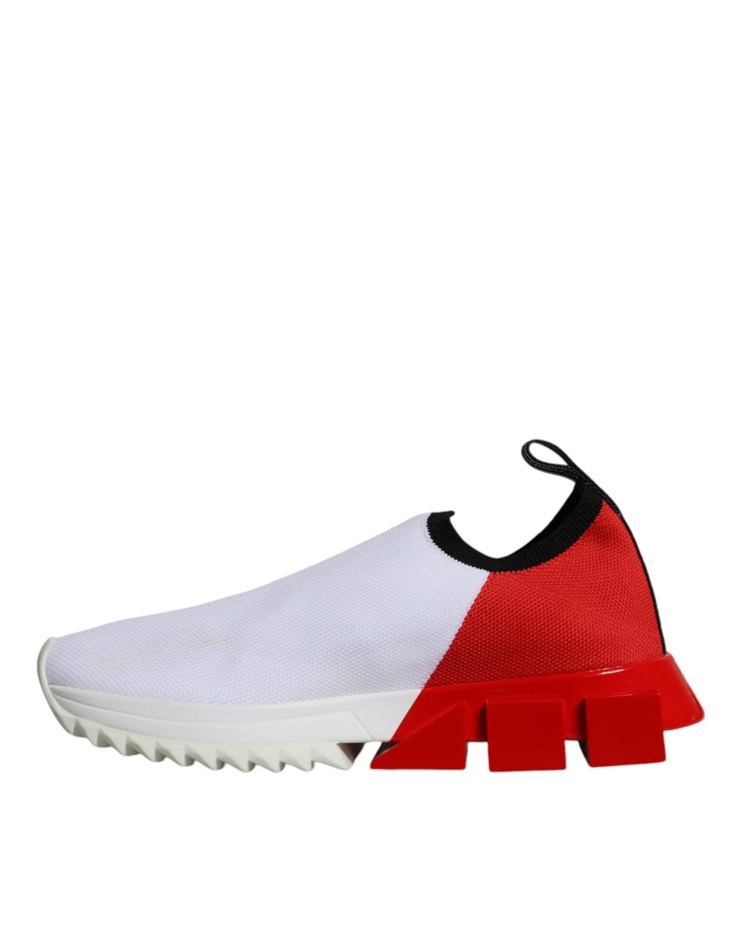 Dolce & Gabbana White Red Low Top Sorrento Men Sneakers Shoes - SMARTMARTNZ