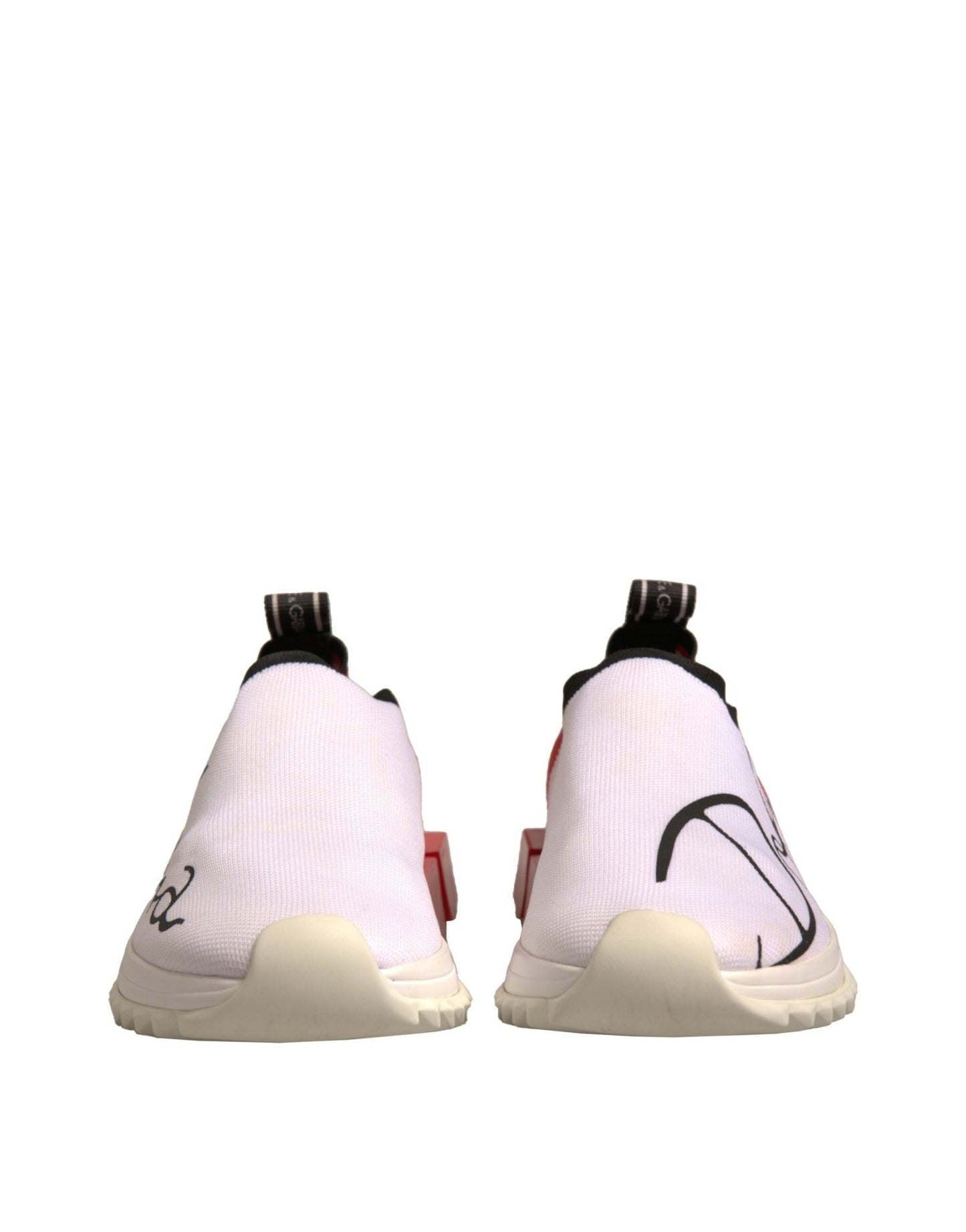 Dolce & Gabbana White Red Low Top Sorrento Sneakers Shoes - SMARTMARTNZ