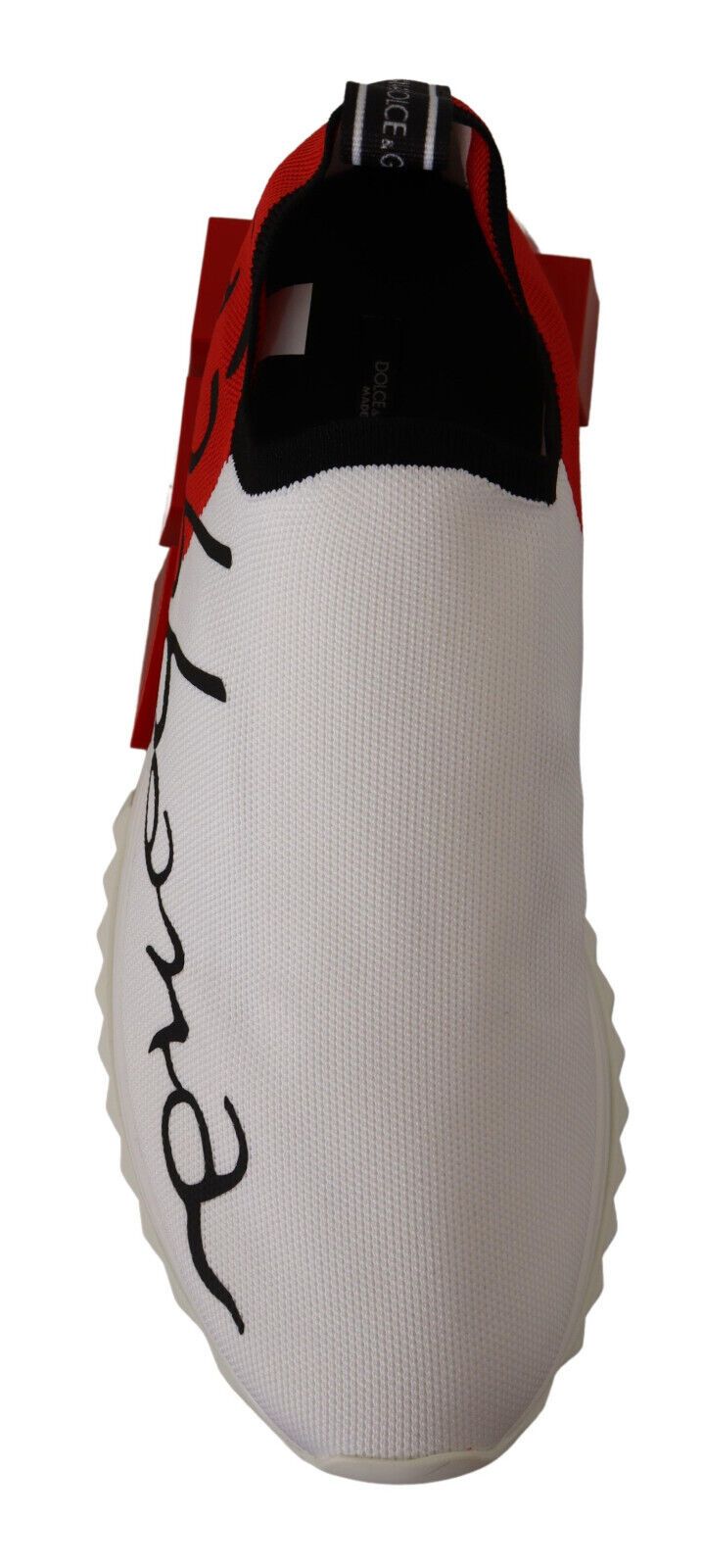 Dolce & Gabbana White Red Sorrento Sandals Sneakers - SMARTMARTNZ