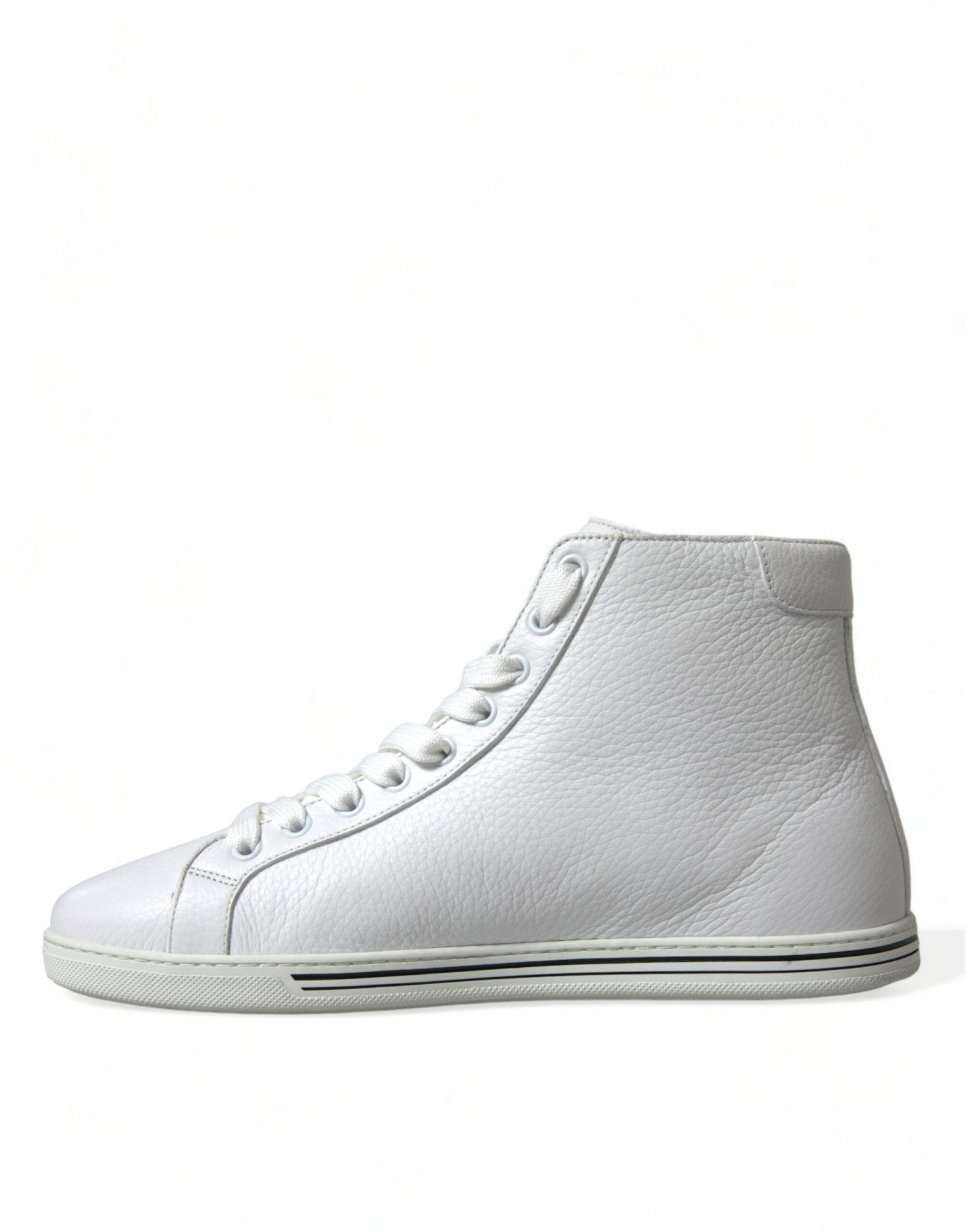 Dolce & Gabbana White Saint Tropez High Top Men Sneakers Shoes - SMARTMARTNZ