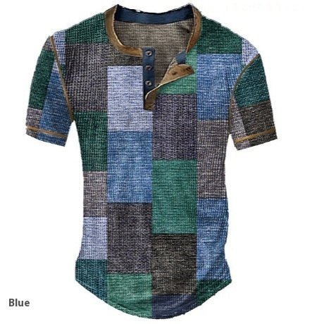 Men's Clothing Graphic Plaid Color Block