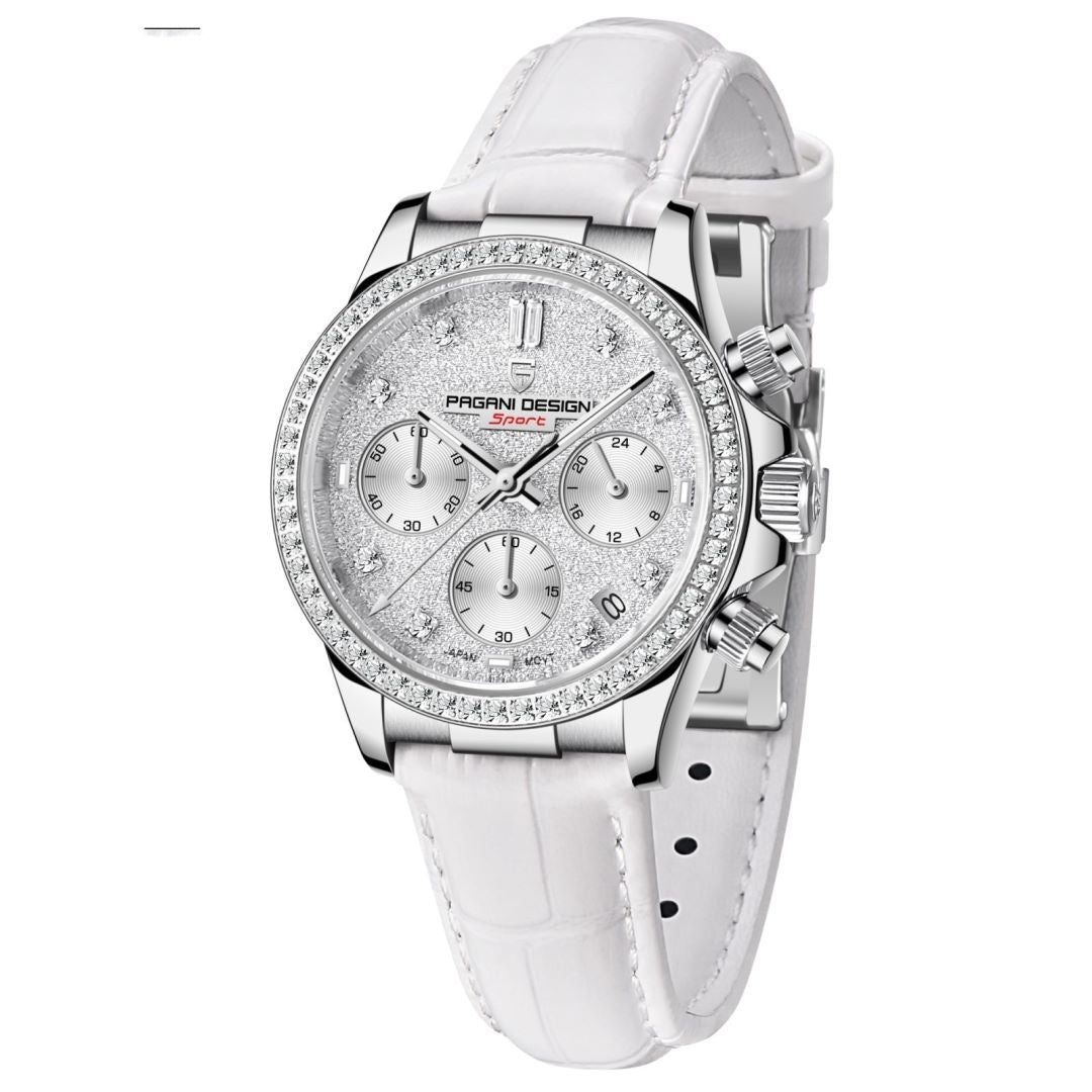 Fashion Diamond Calendar Luminous Fine Steel Women's Watch - SMARTMARTNZ