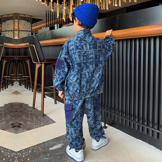 Handsome Boy Clothes Spring And Autumn Two Piece Set - SMARTMARTNZ