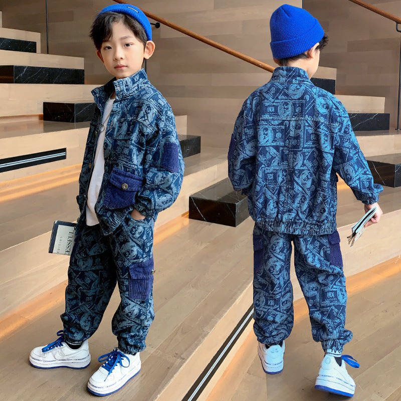 Handsome Boy Clothes Spring And Autumn Two Piece Set - SMARTMARTNZ