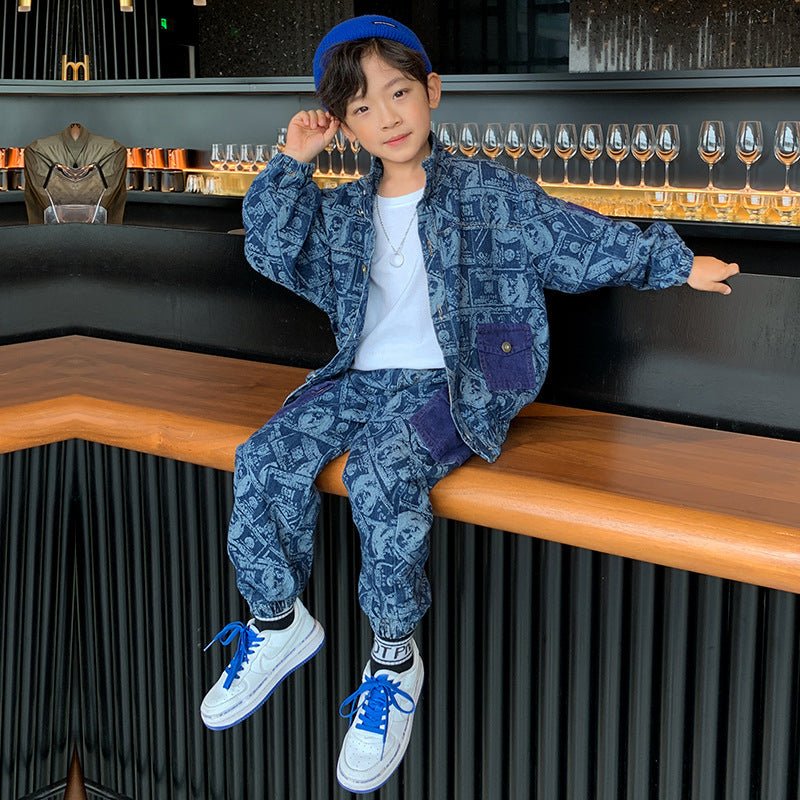 Handsome Boy Clothes Spring And Autumn Two Piece Set - SMARTMARTNZ