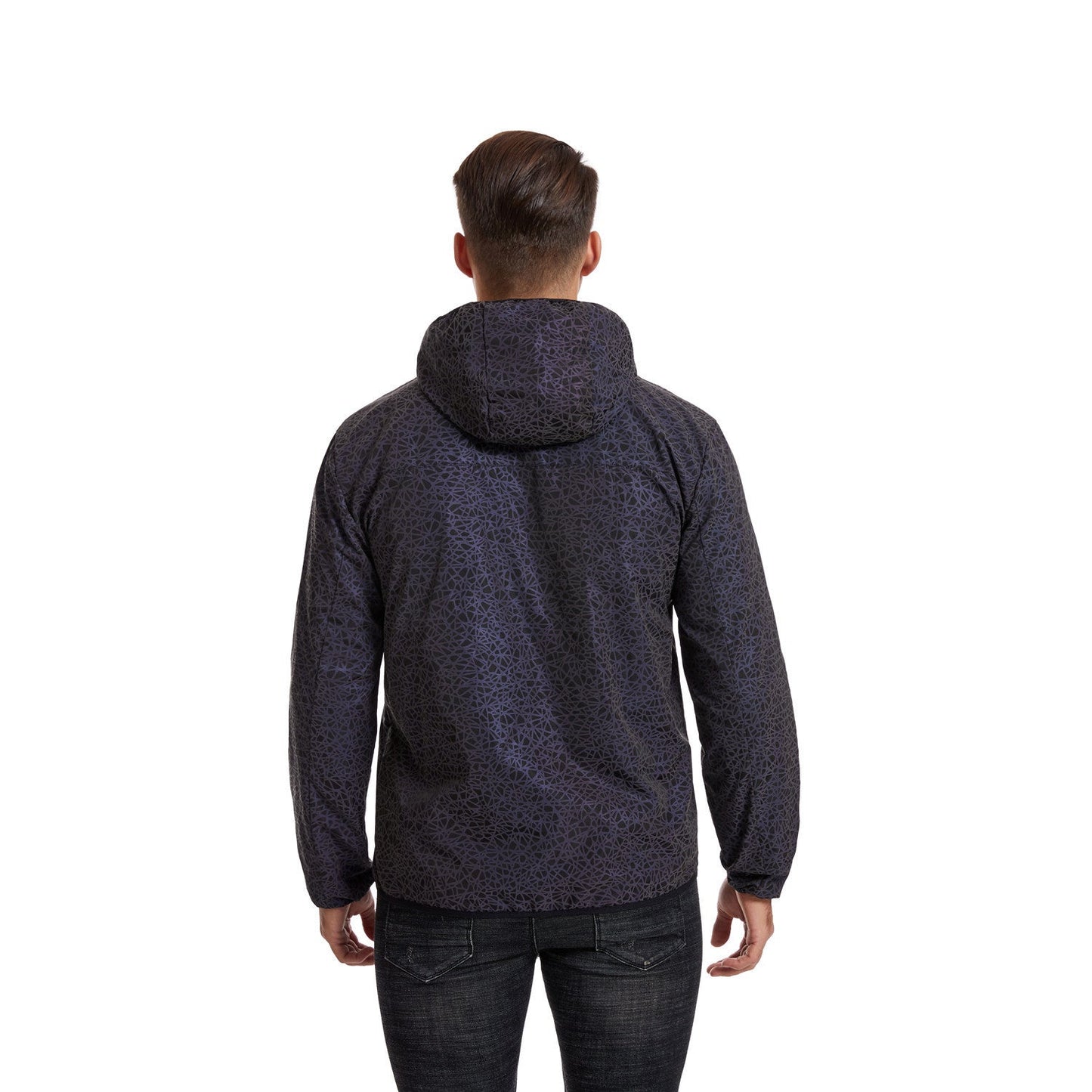 Hooded Men’s Sports Jacket – Laser Night Vision Shell for Outdoor Action - SMARTMARTNZ