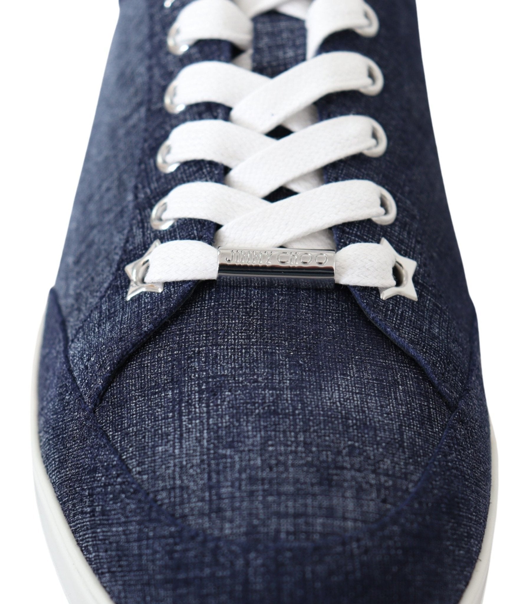 Jimmy Choo Chic Slip - On Blue Denim Suede Sneakers - SMARTMARTNZ