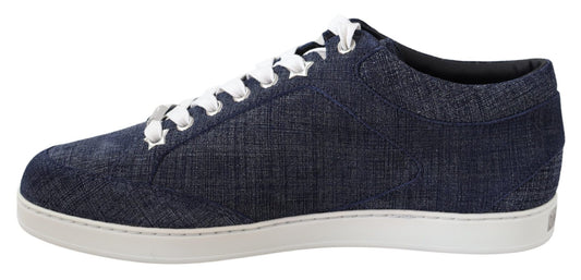Jimmy Choo Chic Slip - On Blue Denim Suede Sneakers - SMARTMARTNZ