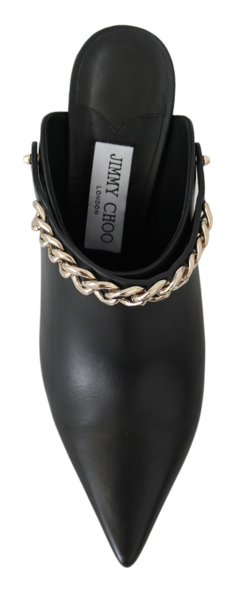 Jimmy Choo Elegant Black Gold Leather Pumps - SMARTMARTNZ