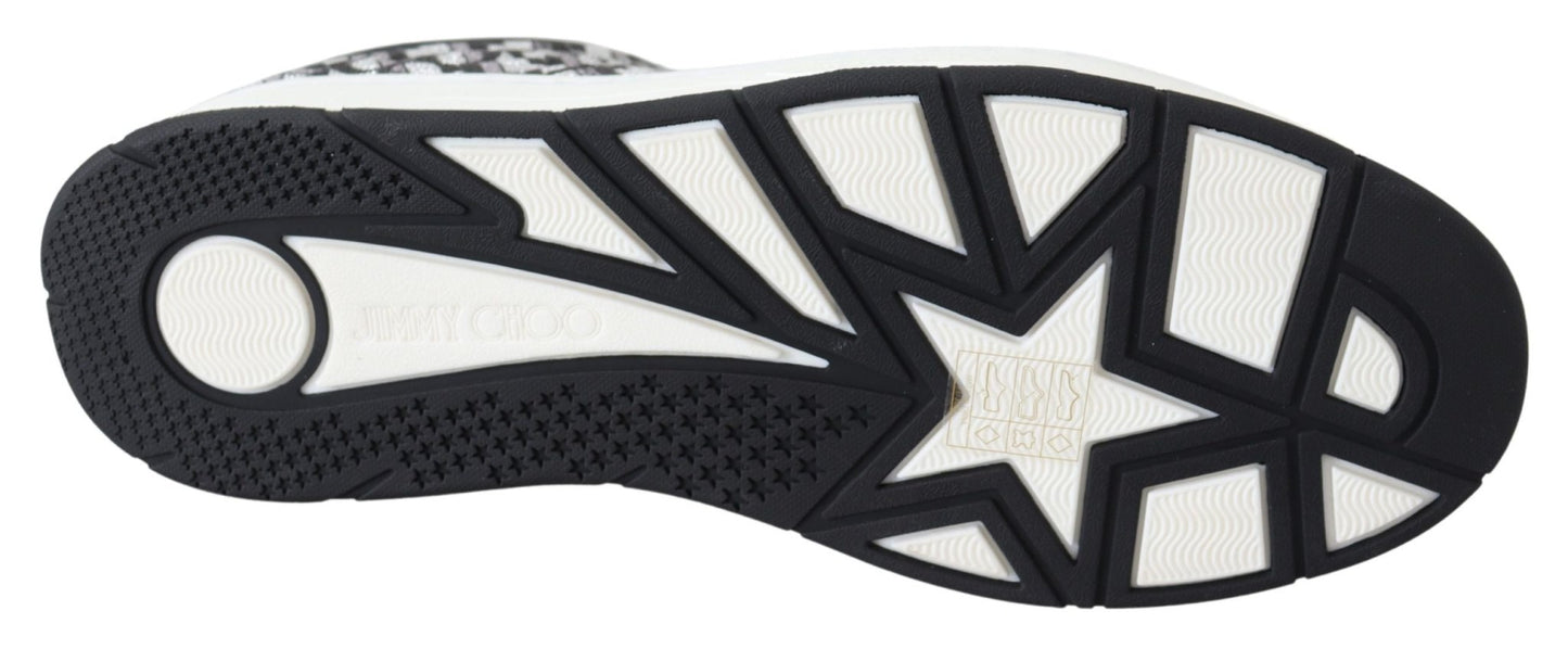 Jimmy Choo Glittering Slip - On Sneakers - Silver and Black - SMARTMARTNZ