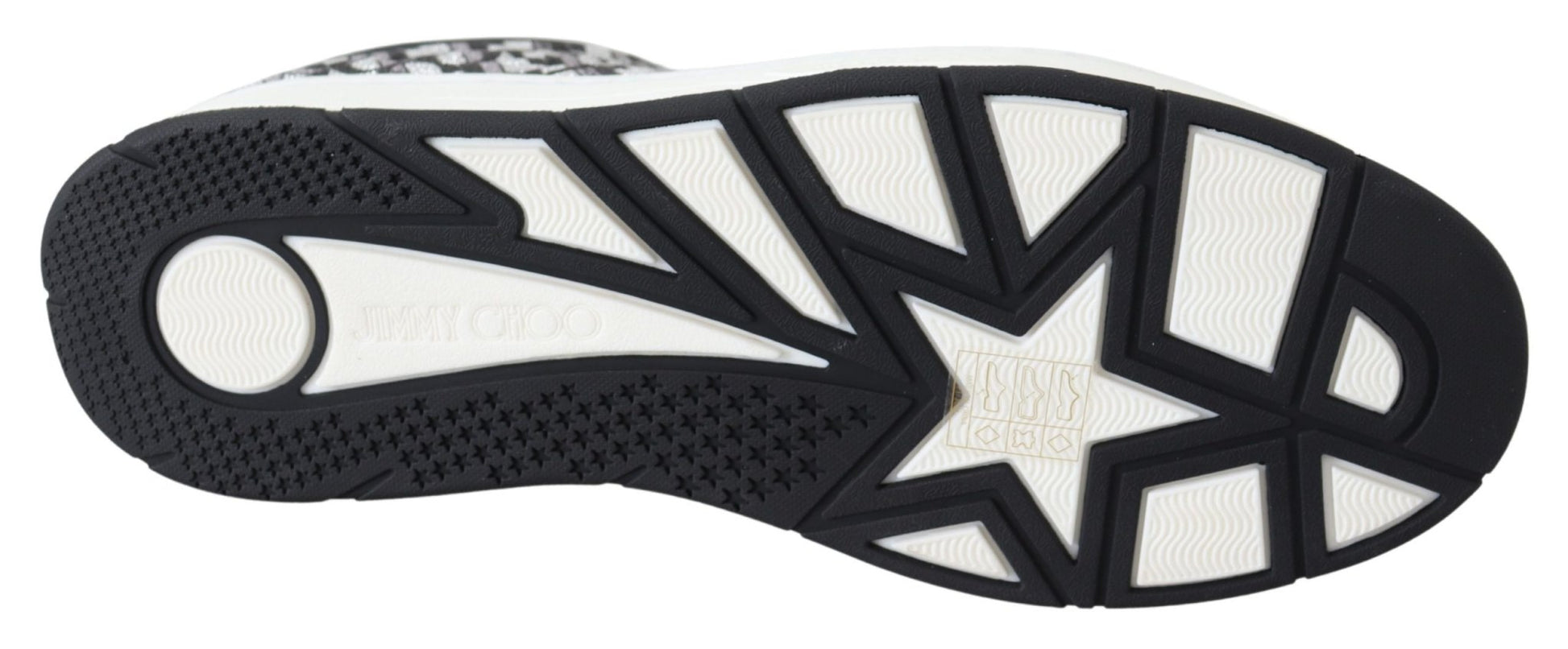 Jimmy Choo Glittering Slip - On Sneakers - Silver and Black - SMARTMARTNZ