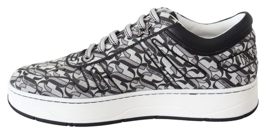 Jimmy Choo Glittering Slip - On Sneakers - Silver and Black - SMARTMARTNZ