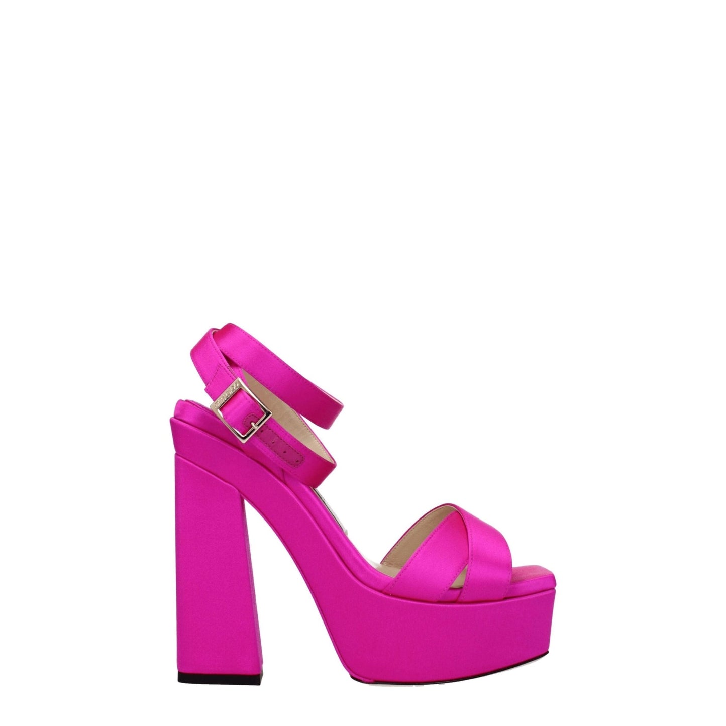 Jimmy Choo Pink Satin Platforms - SMARTMARTNZ