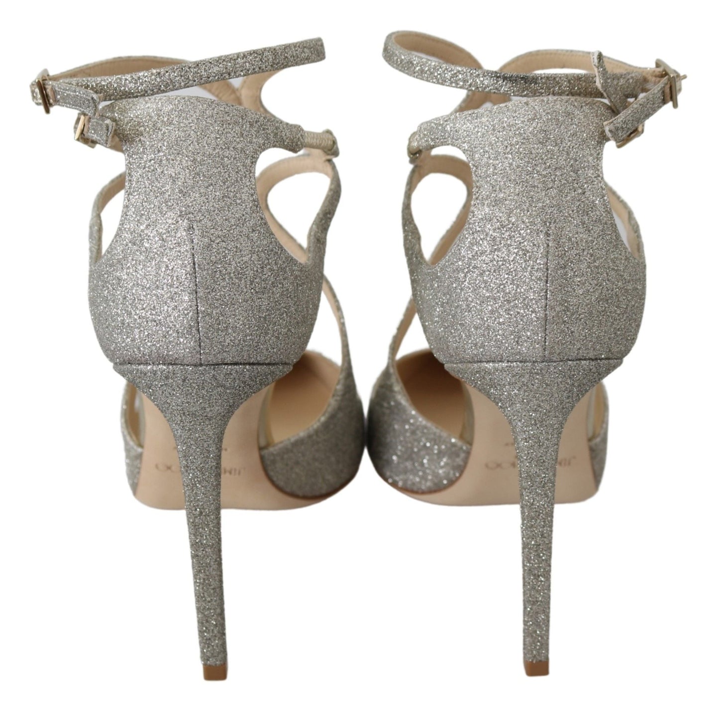 Jimmy Choo Platinum Ice Lancer Leather Pumps - Elegance Refined - SMARTMARTNZ