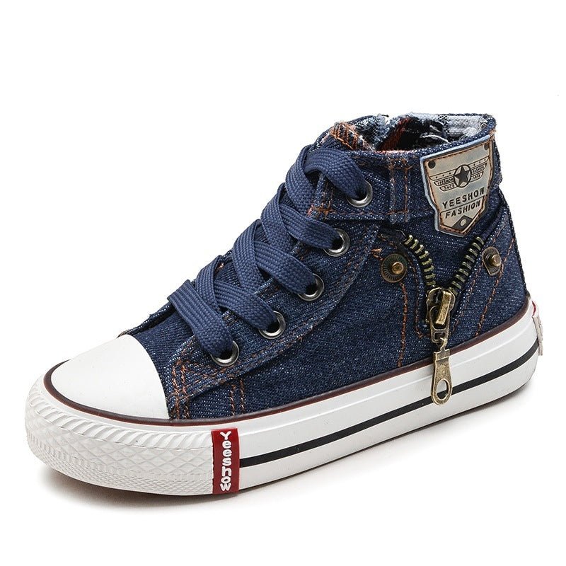 Kids’ Autumn Casual Shoes – Breathable Denim Sneakers & Canvas Boots for Boys & Girls - SMARTMARTNZ