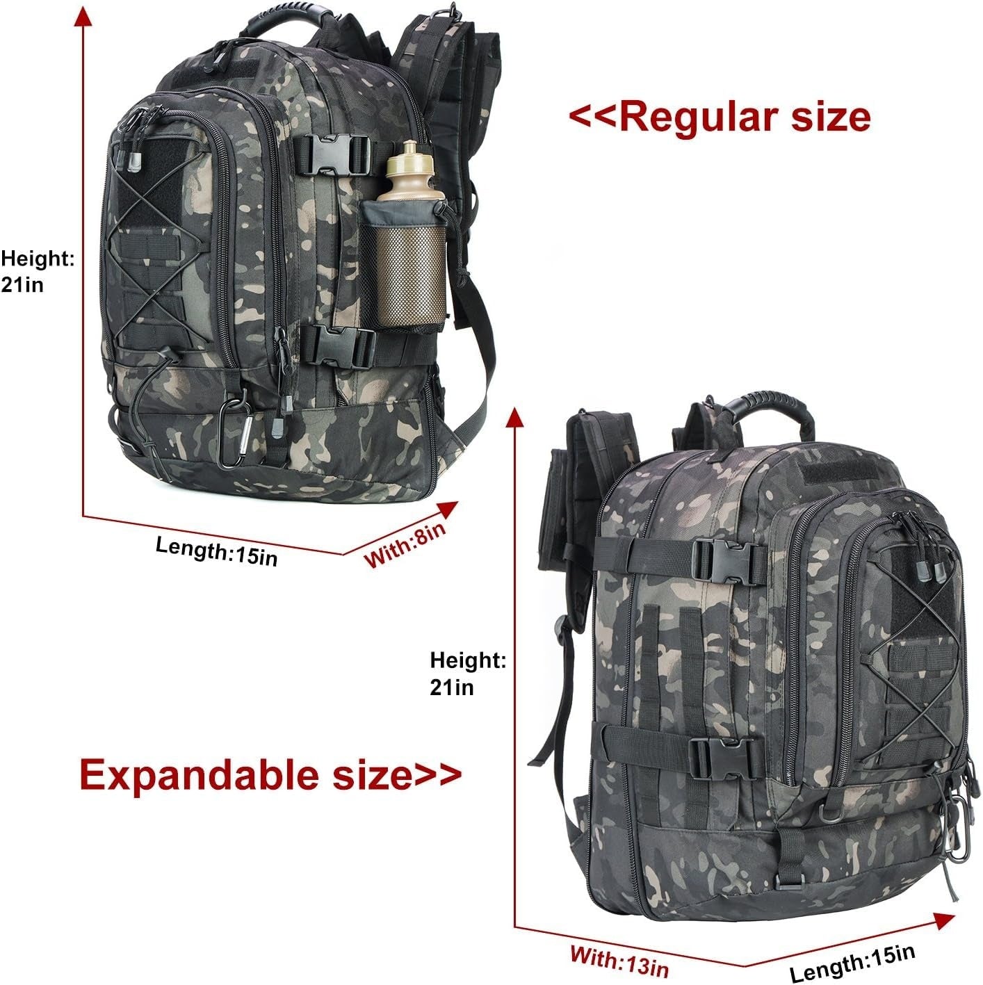 Large Tactical Backpack – Gym, Sport, Travel - SMARTMARTNZ