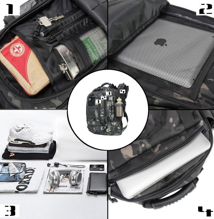 Large Tactical Backpack – Gym, Sport, Travel - SMARTMARTNZ