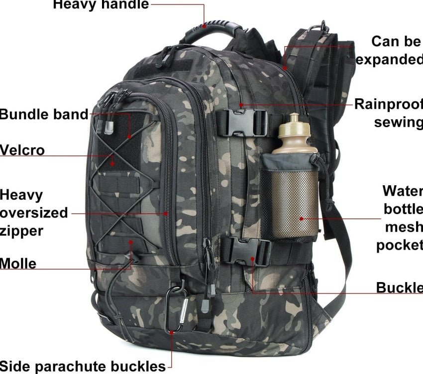 Large Tactical Backpack – Gym, Sport, Travel - SMARTMARTNZ