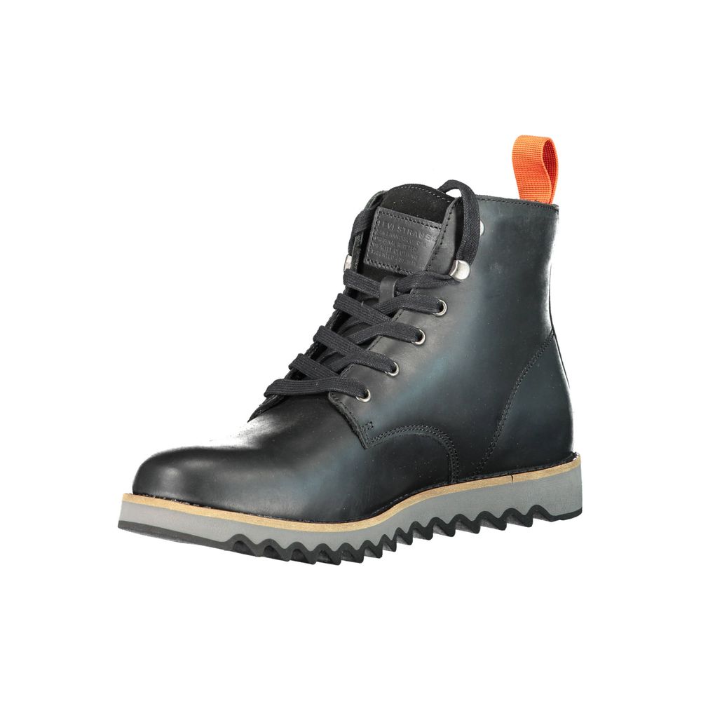 Levi's Black Leather Men Boot - SMARTMARTNZ